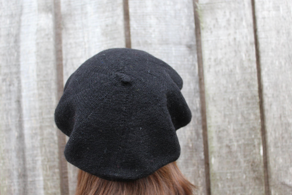 Cozy Wool Beret: Handmade Knit Women Hat - Slouchy French Style