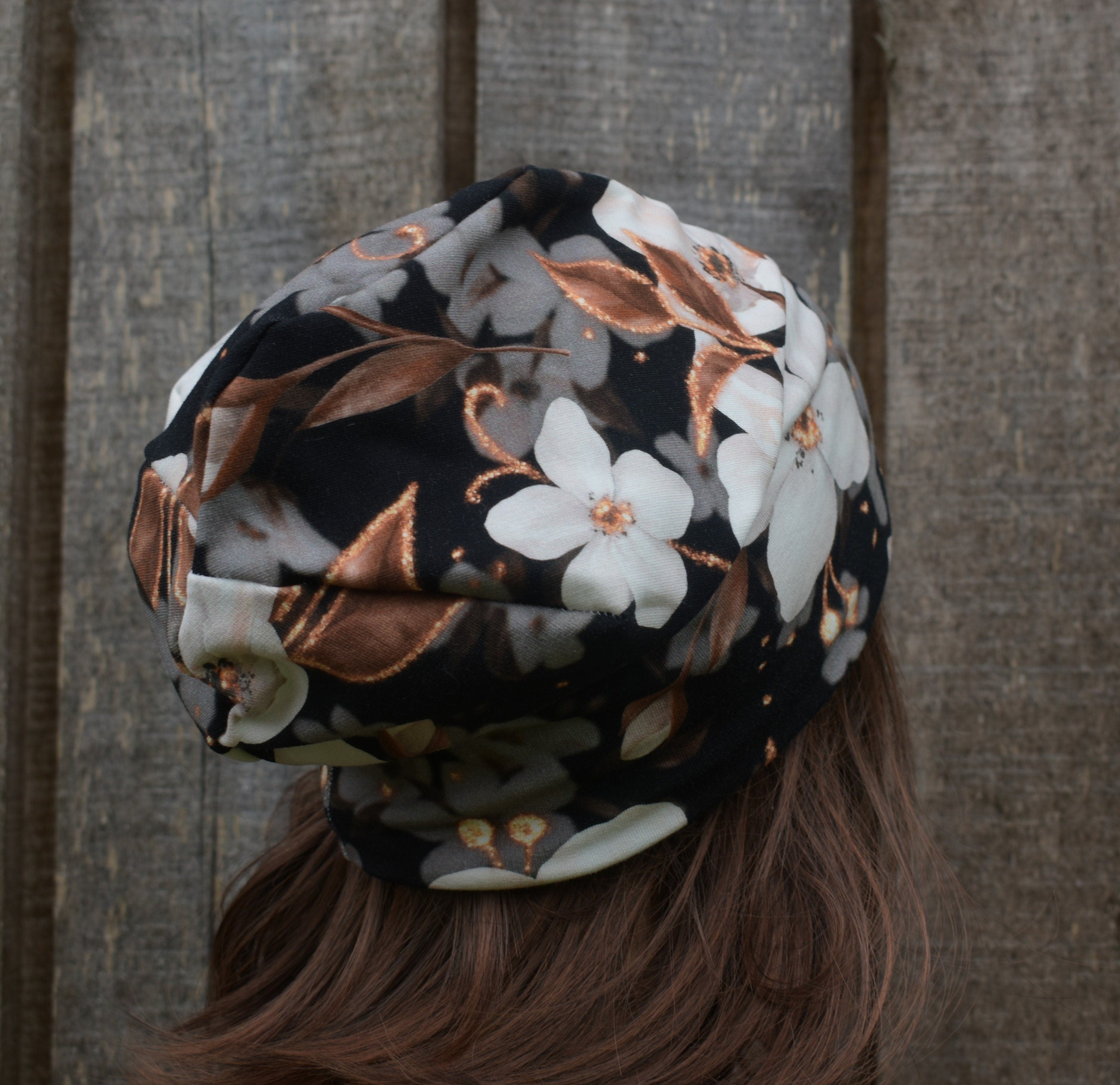 Baumwoll-Doppelbeanie, bunt gefütterte Mütze, gestrickte weiche Stretch-Mütze, Damen-Herbst-Schlupfmütze