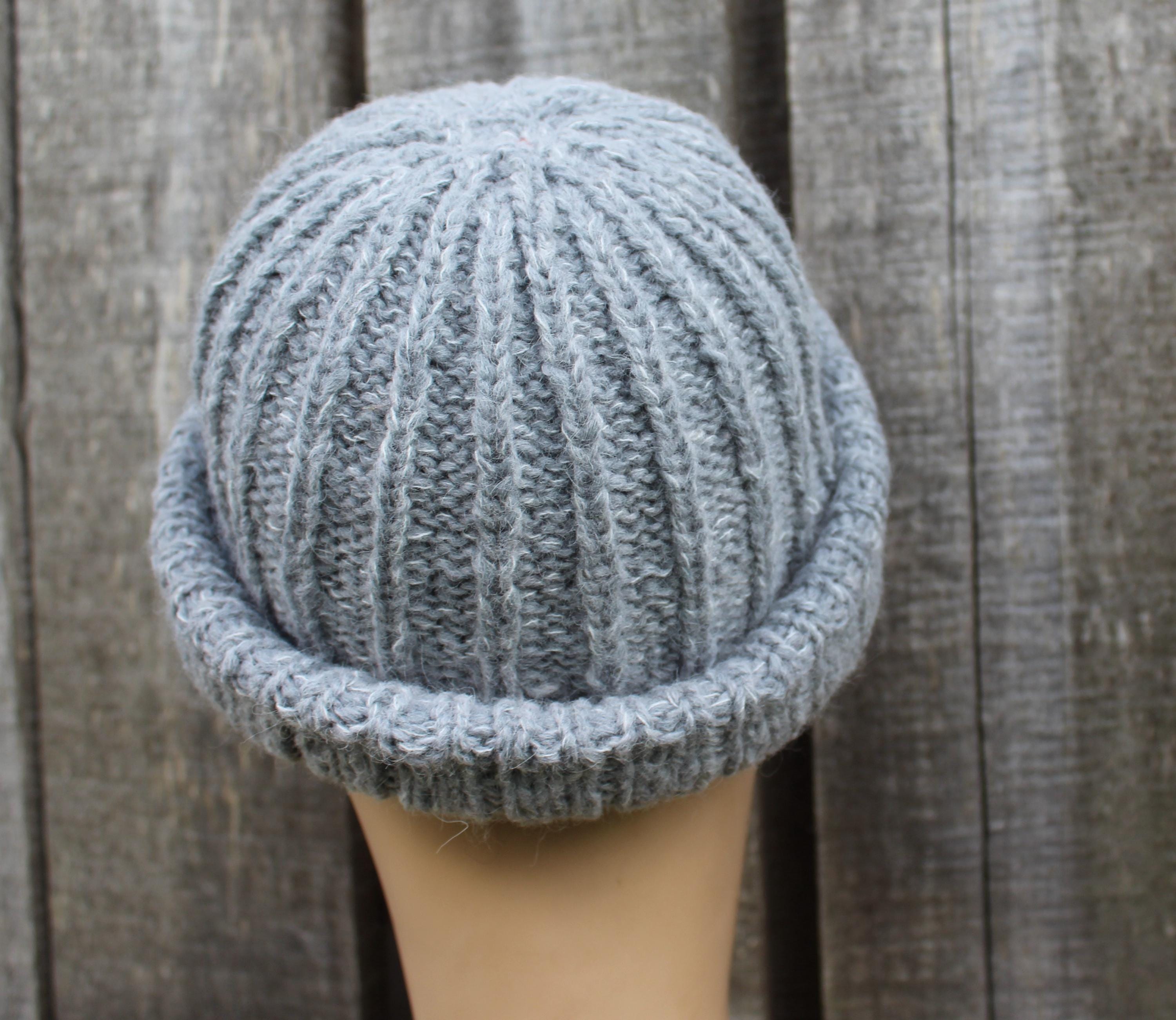 Soft Knit Alpaca Hat – Unisex Ribbed Beanie for Autumn & Winter