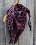 Hand-knitted triangle shawl, warm kerchief.