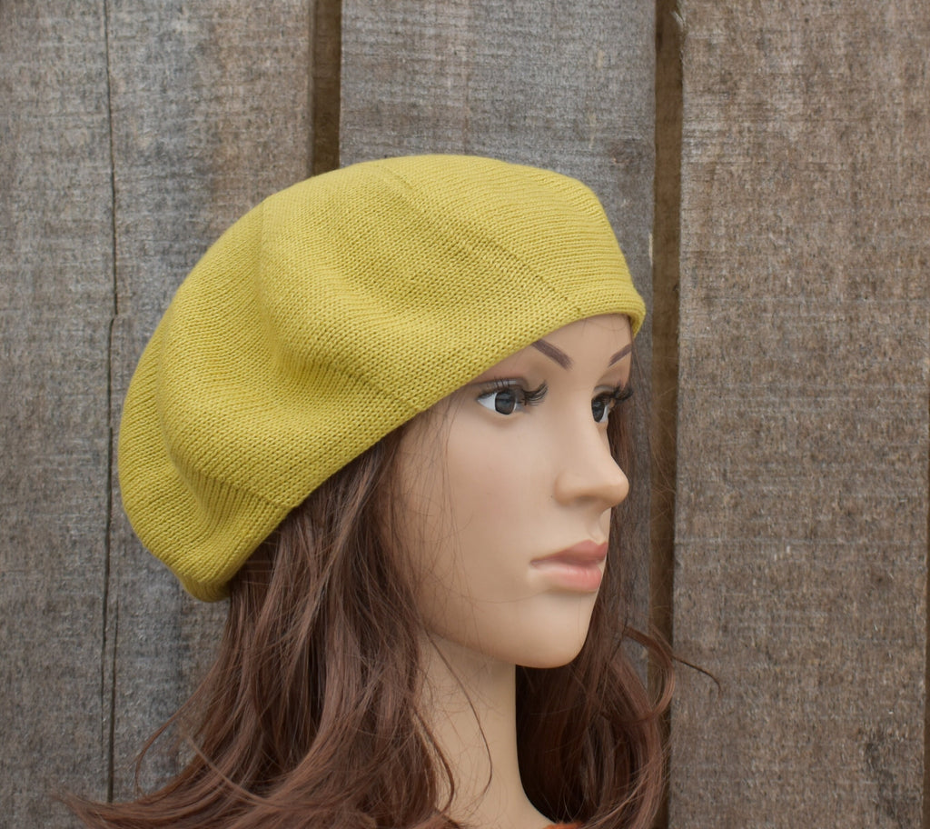 Plaid Cotton French Beret: Lightweight Breathable Knit Hat