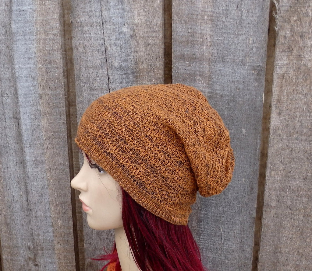 Knit Linen Beanie: Lightweight Summer Flax Hat