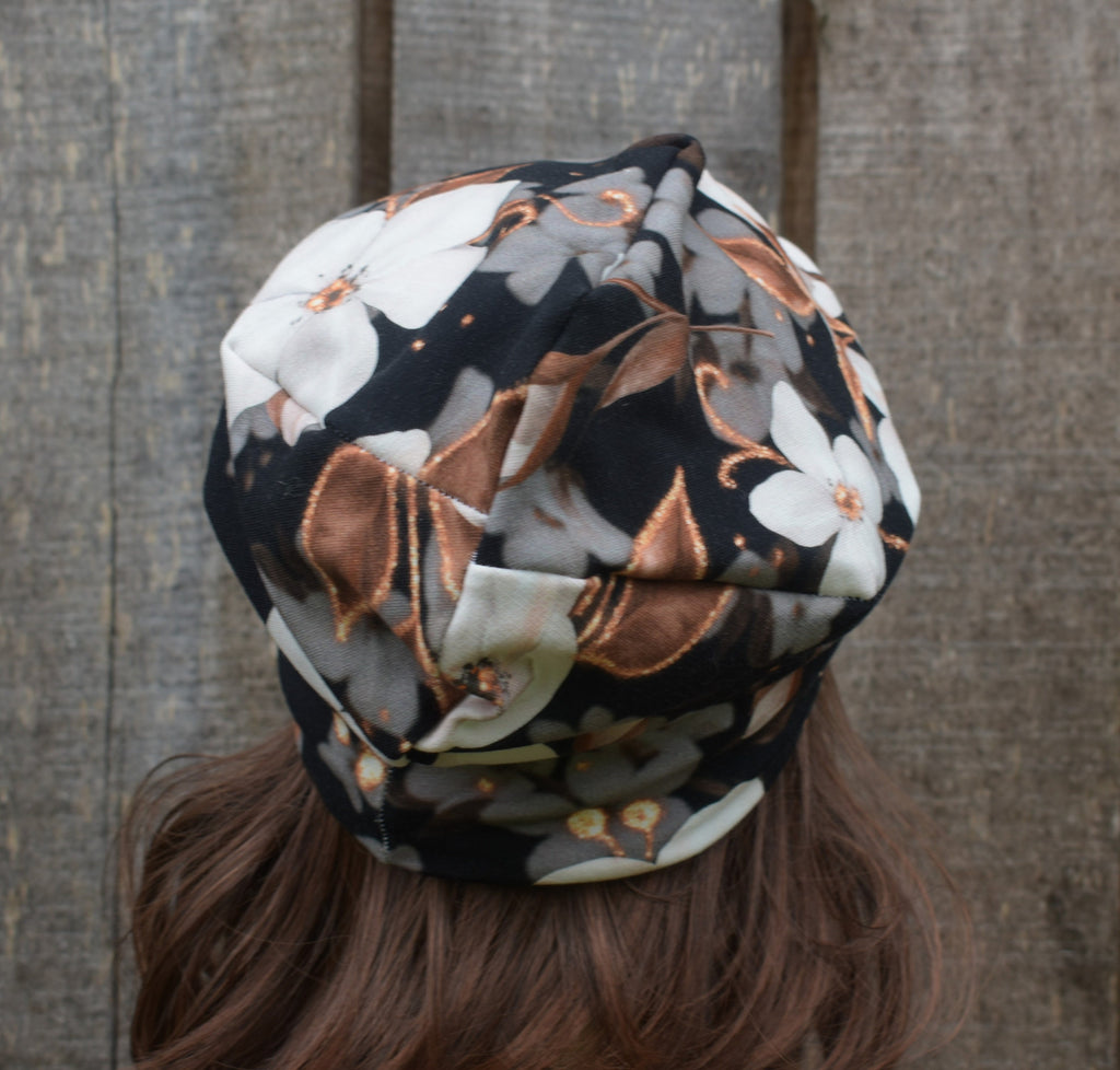 Baumwoll-Doppelbeanie, bunt gefütterte Mütze, gestrickte weiche Stretch-Mütze, Damen-Herbst-Schlupfmütze