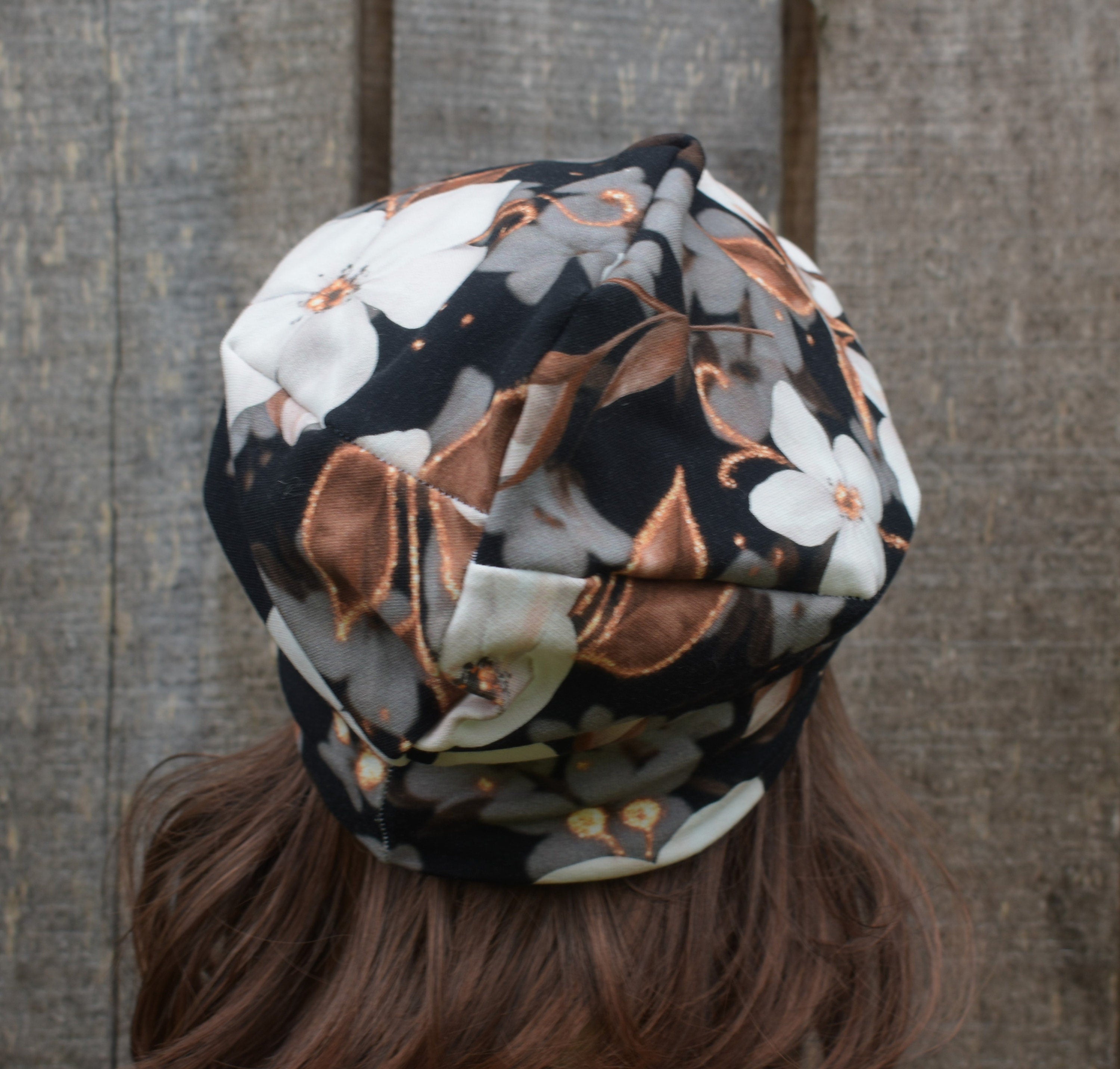 Baumwoll-Doppelbeanie, bunt gefütterte Mütze, gestrickte weiche Stretch-Mütze, Damen-Herbst-Schlupfmütze
