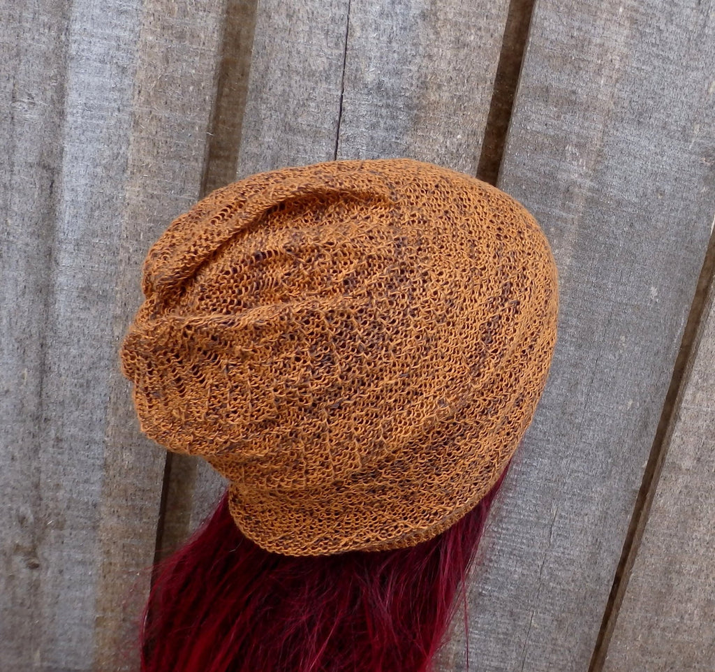 Knit Linen Beanie: Lightweight Summer Flax Hat