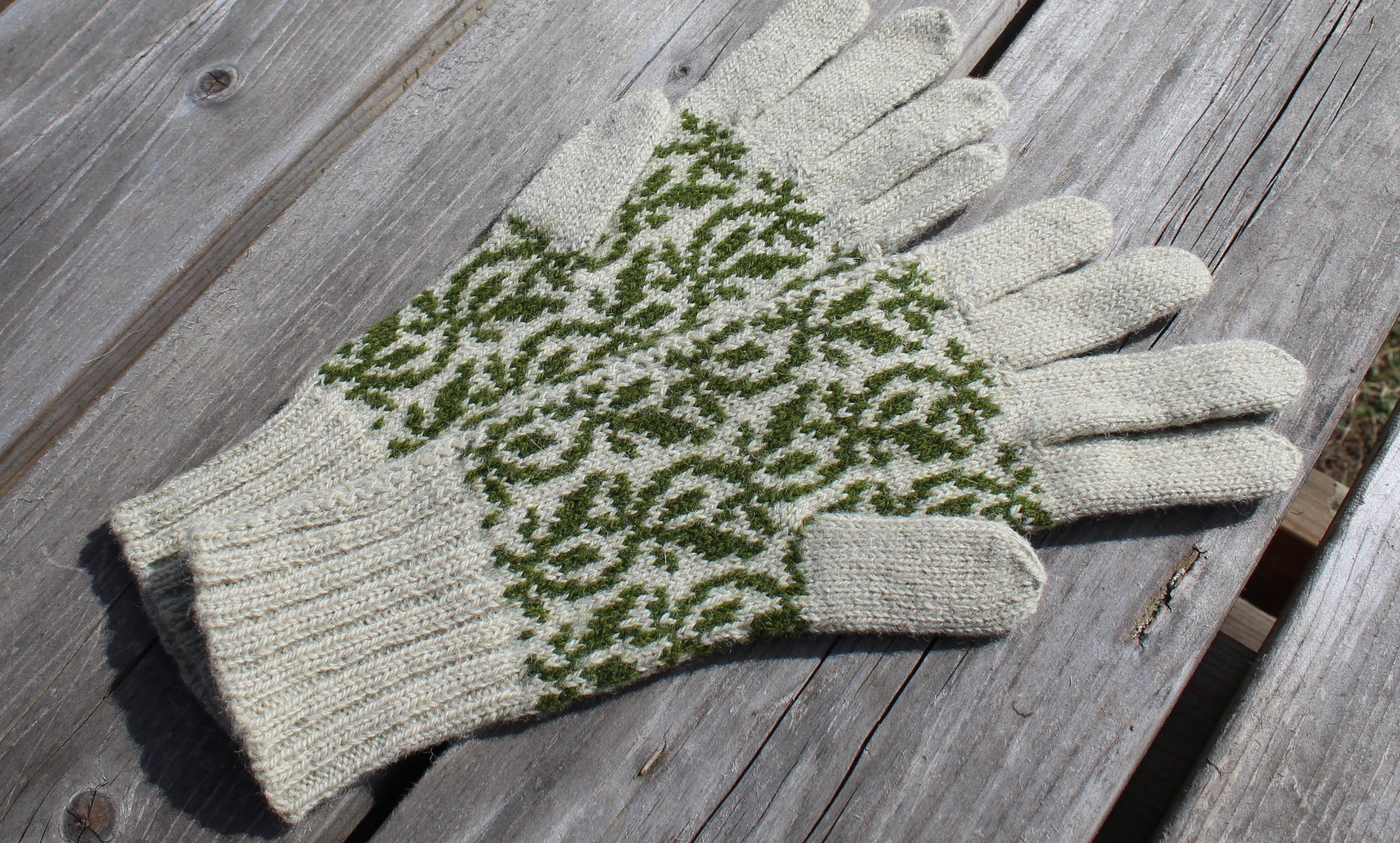 Handgestrickte Wollhandschuhe: Authentischer nordischer & lettischer Stil