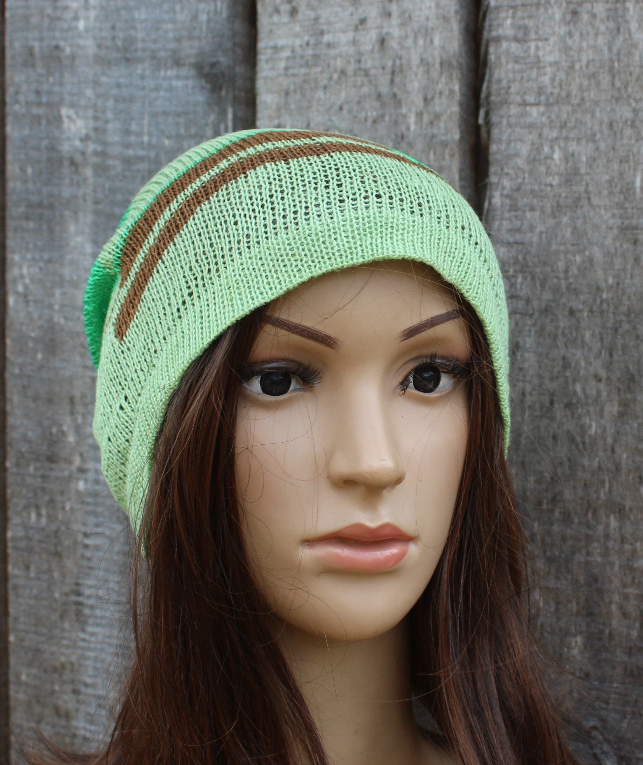 knitted colorful linen summer hat, breathable thin beanie, multicolor cap
