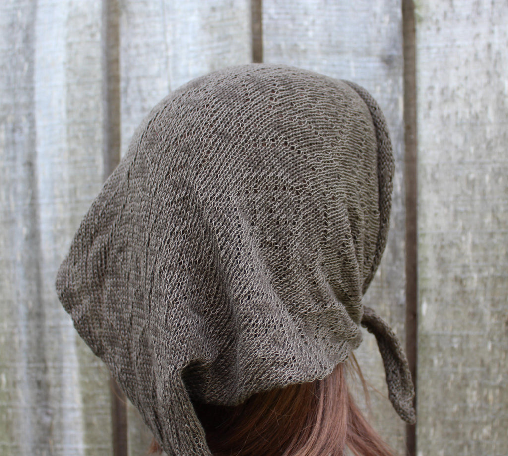 knit khaky cotton wool Kerchief / Headscarf