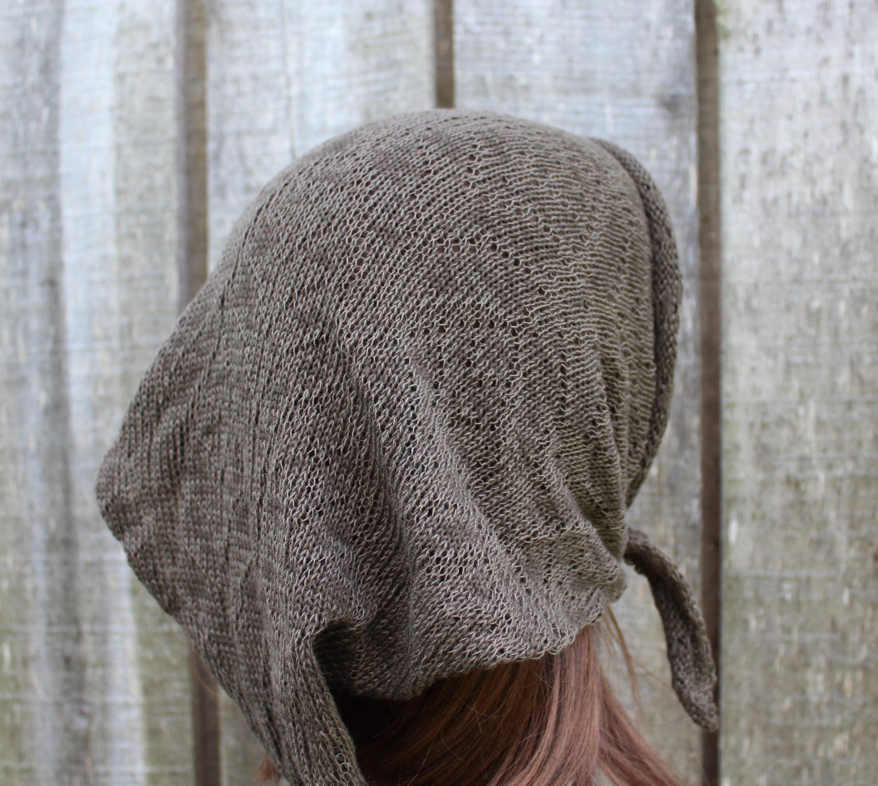 knit khaky cotton wool Kerchief / Headscarf