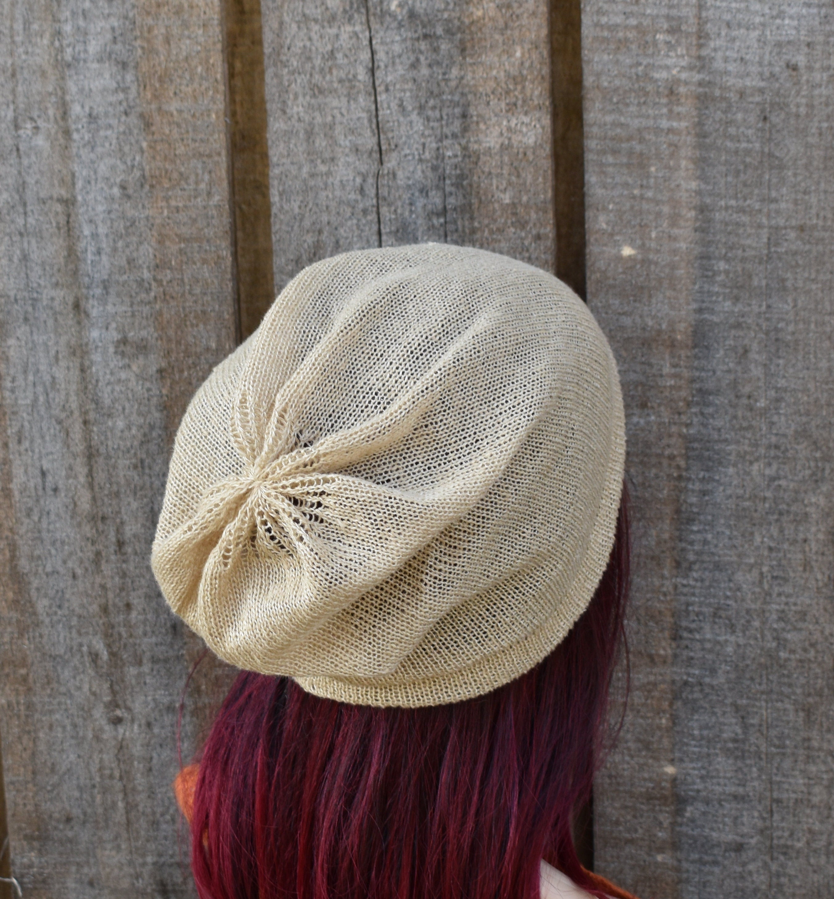 Knitted thin linen summer hat, breathable casual hat