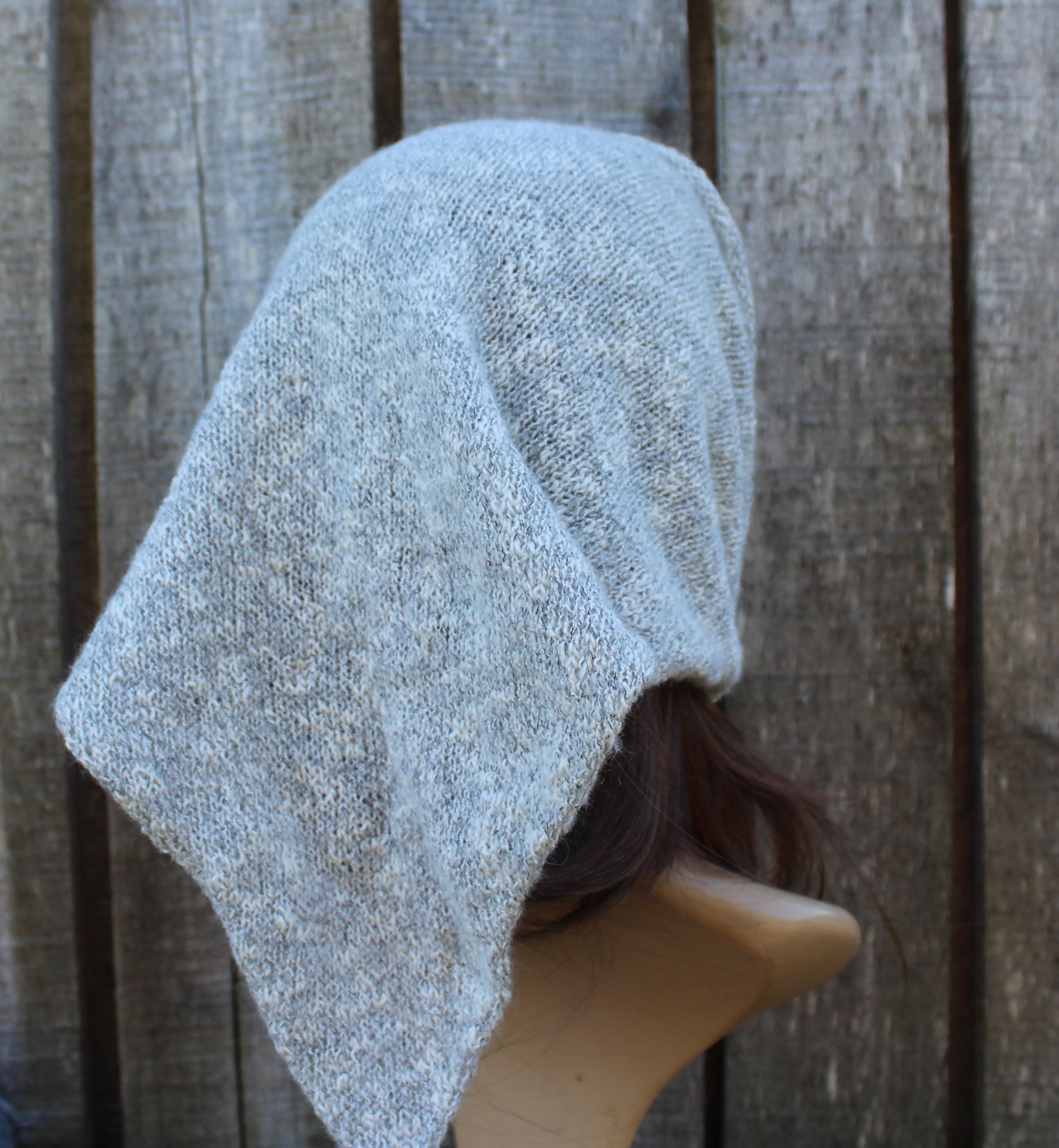 Luxurious Merino Wool Knit Kerchief / Headscarf