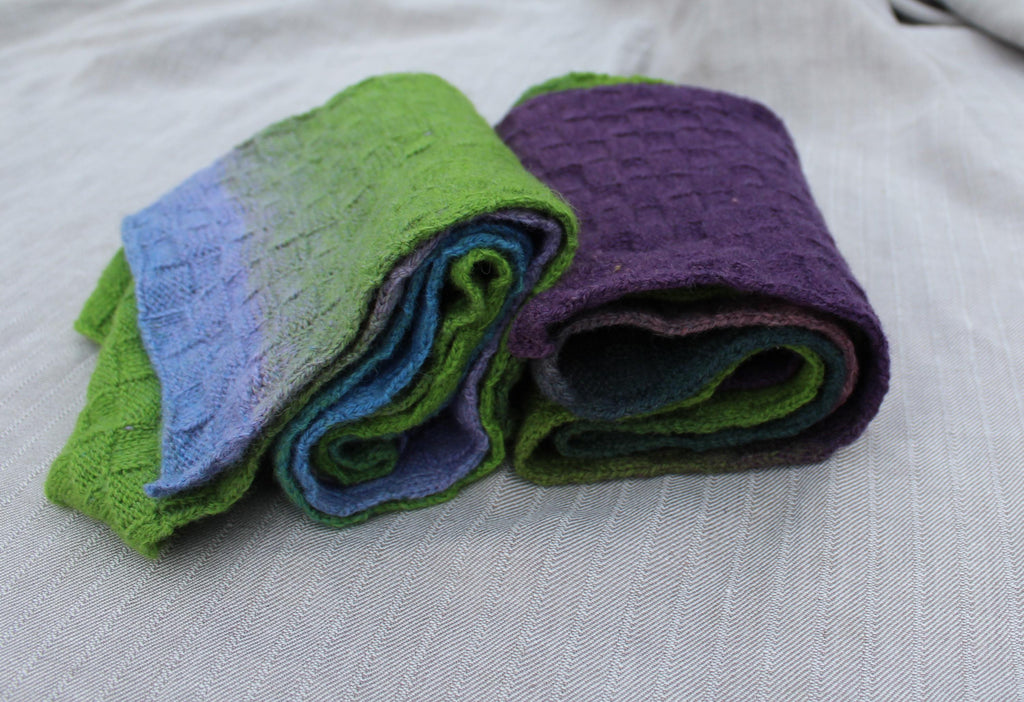 Hand-knitted Colorful Wool Scarf/Shawl