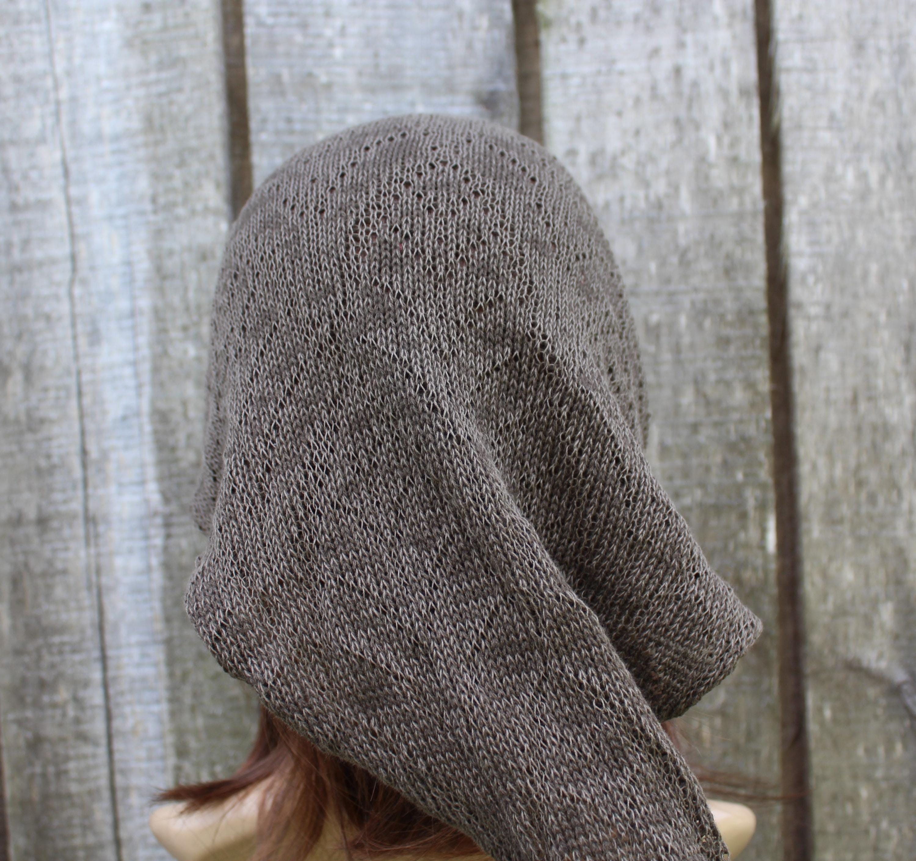 knit khaky cotton wool Kerchief / Headscarf