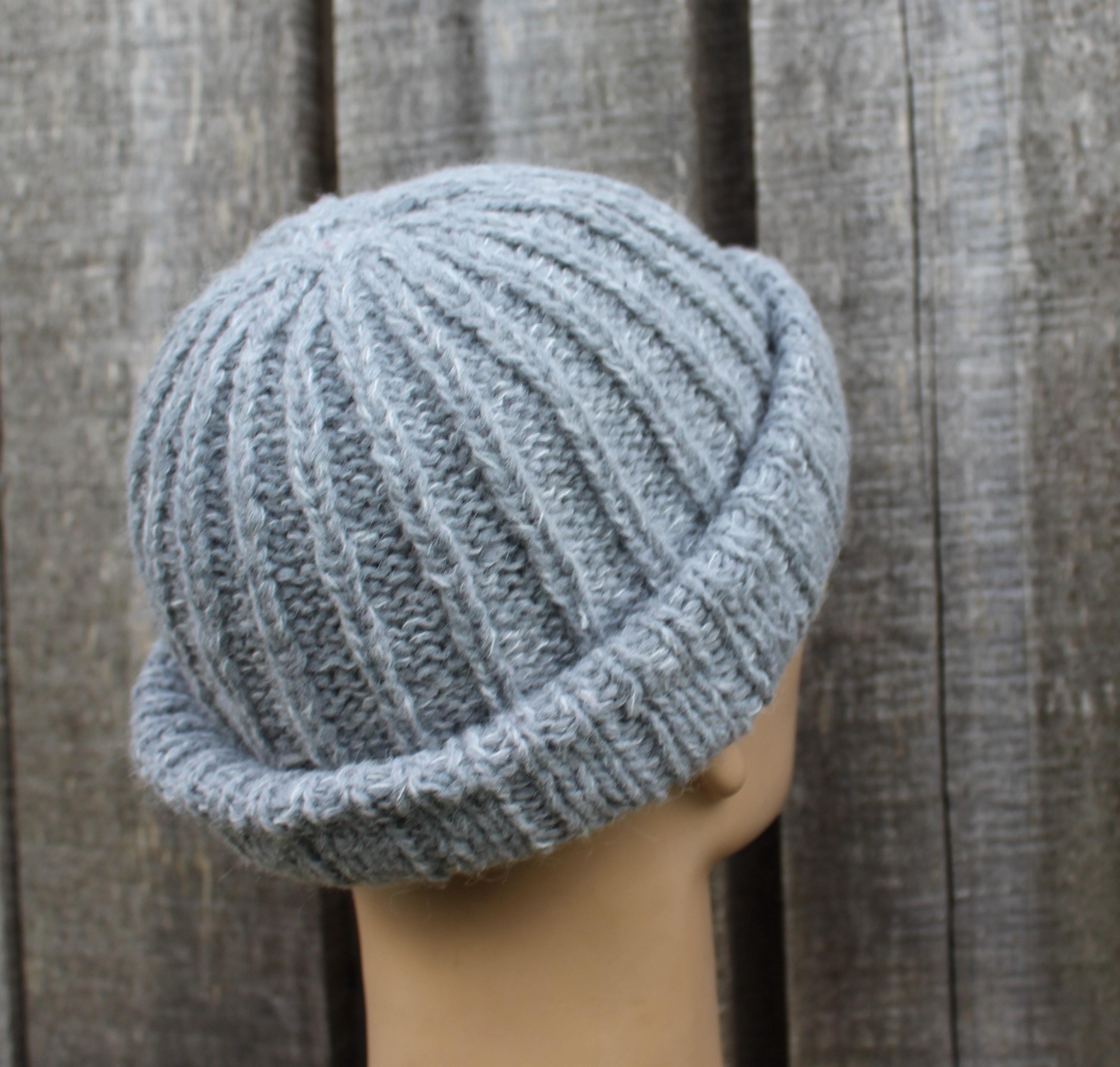 Soft Knit Alpaca Hat – Unisex Ribbed Beanie for Autumn & Winter