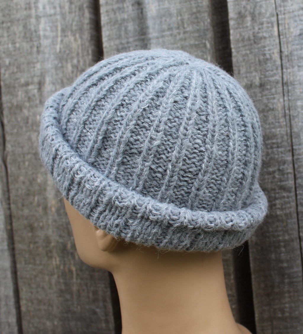 Soft Knit Alpaca Hat – Unisex Ribbed Beanie for Autumn & Winter