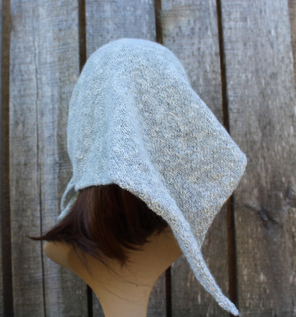 Luxurious Merino Wool Knit Kerchief / Headscarf