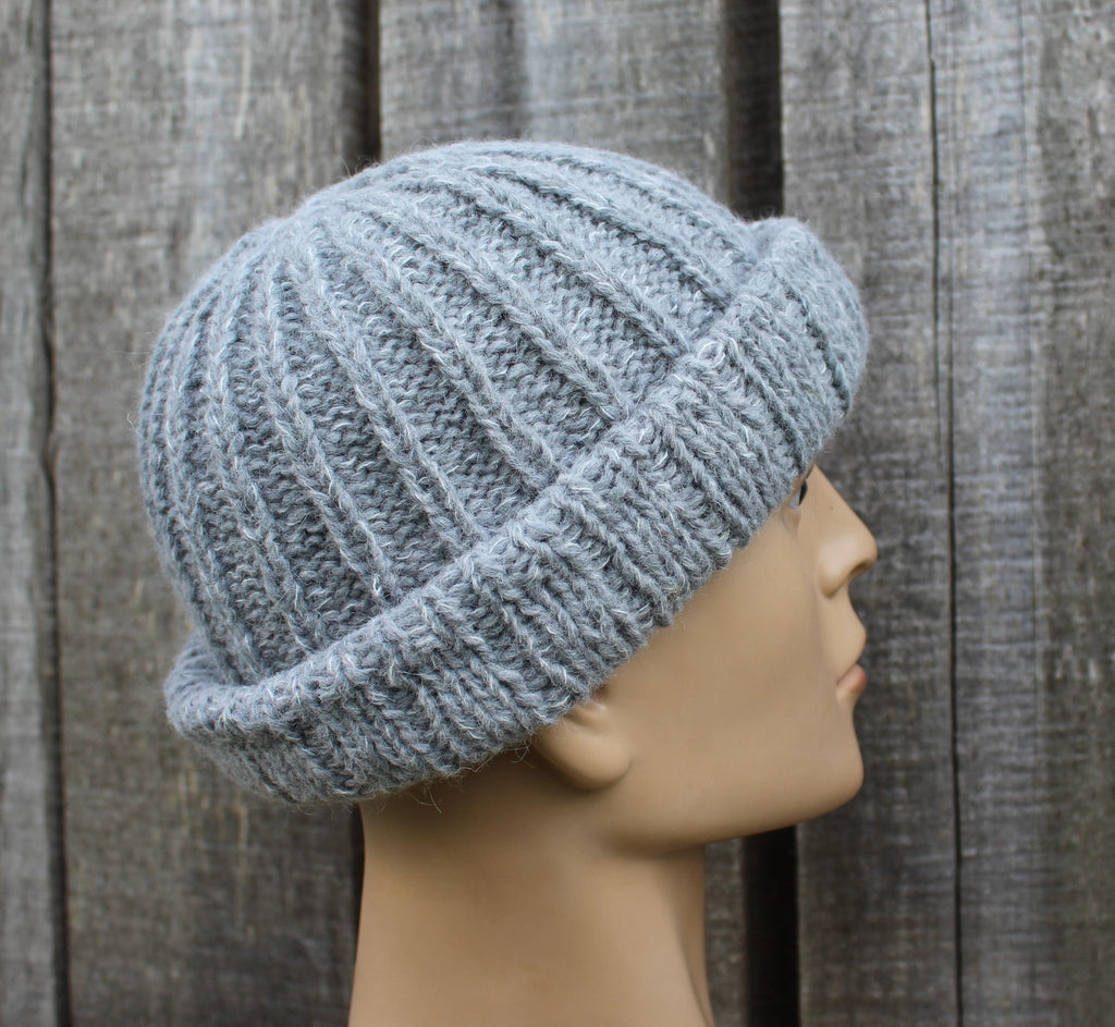 Soft Knit Alpaca Hat – Unisex Ribbed Beanie for Autumn & Winter