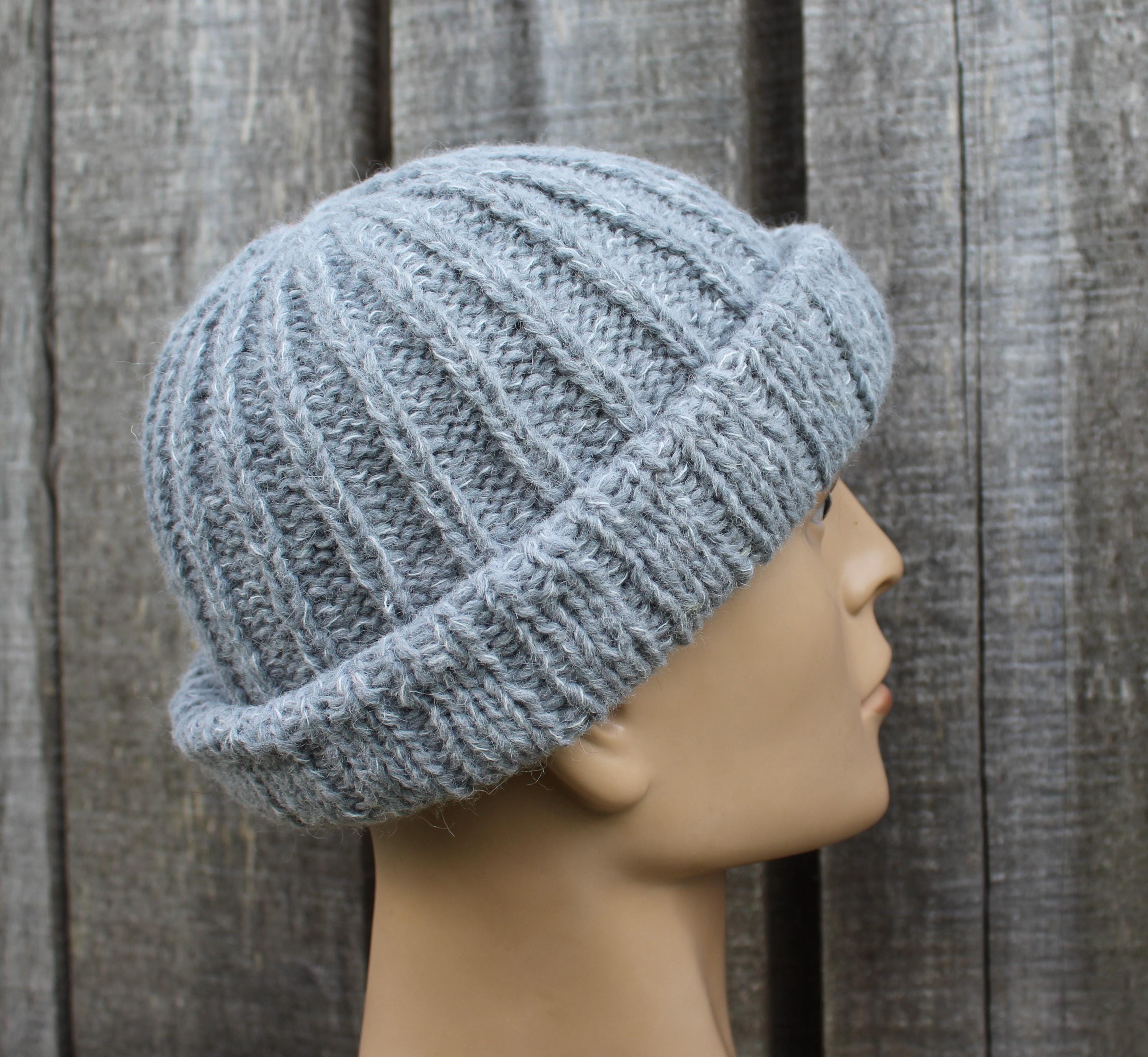 Soft Knit Alpaca Hat – Unisex Ribbed Beanie for Autumn & Winter