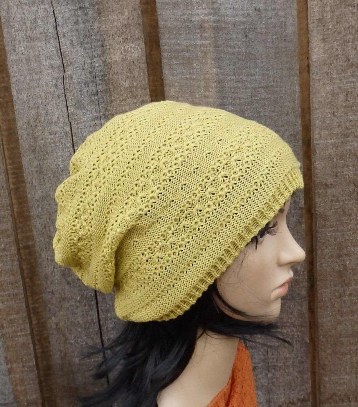 Gestrickte Baumwoll-Sommermütze, dunkelrote Baumwollmütze, Strickmütze