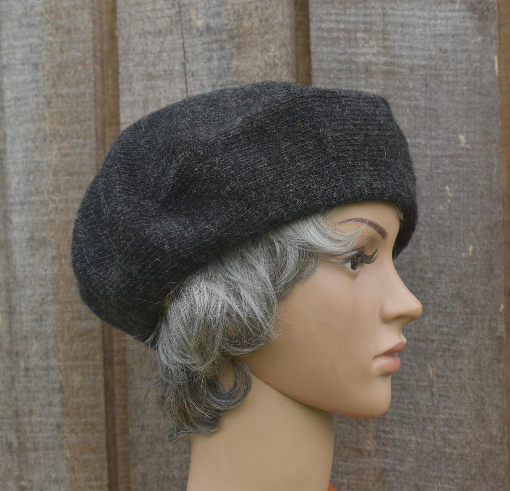 Cozy Wool Beret: Handmade Knit Women Hat - Slouchy French Style