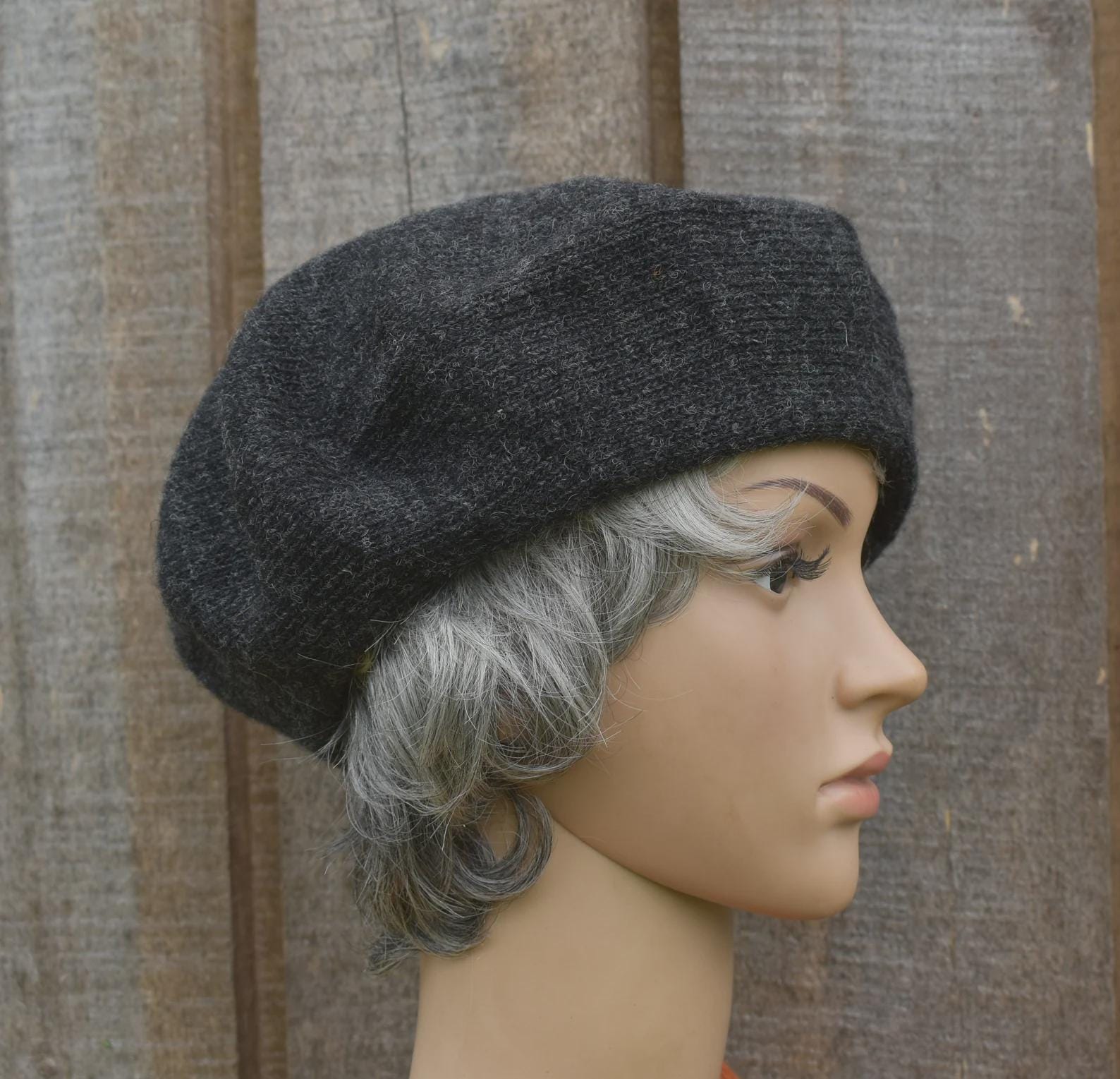 Cozy Wool Beret: Handmade Knit Women Hat - Slouchy French Style