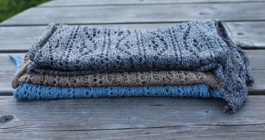 gestrickter leichter Sommer-Spitzenschal aus Baumwolle, Wickeltuch für Damen oder Herren