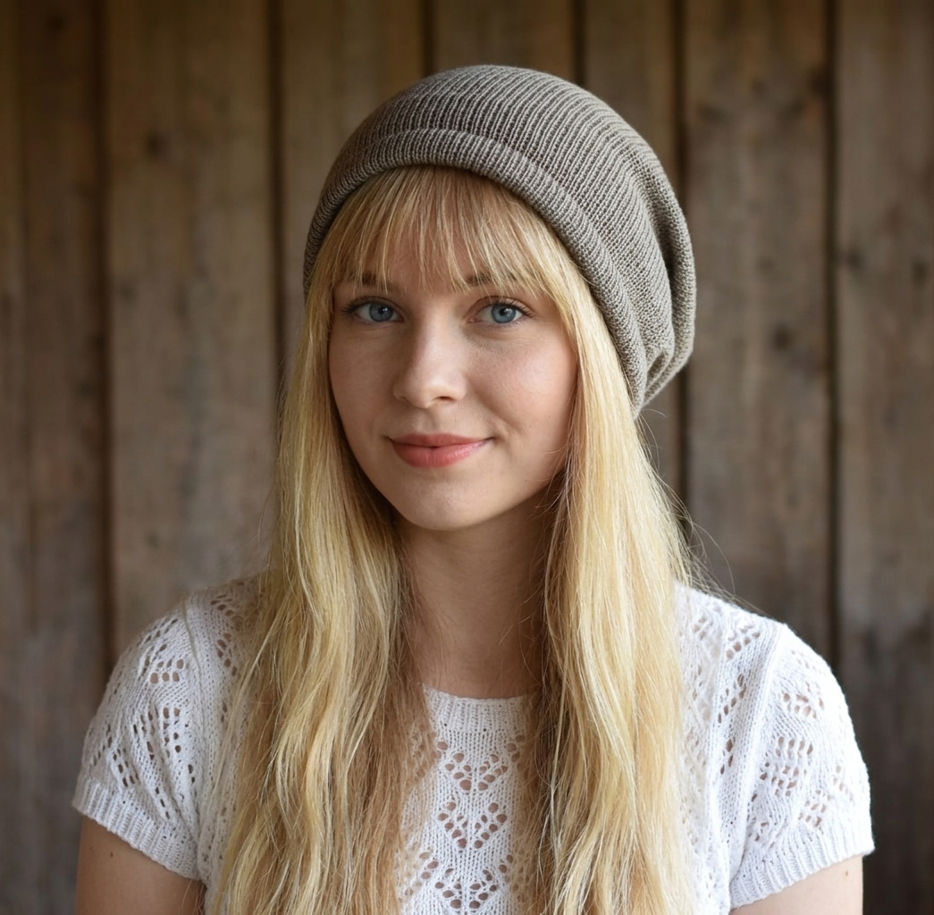Knitted thin linen summer hat, breathable casual hat