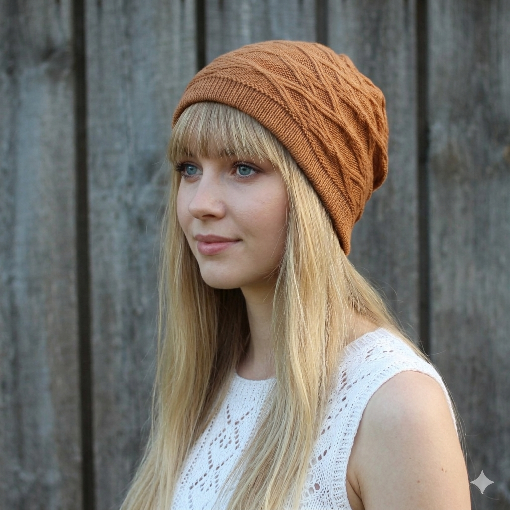 Hand-Knitted Cotton Lace Beanie | Breathable Unisex Summer Hat