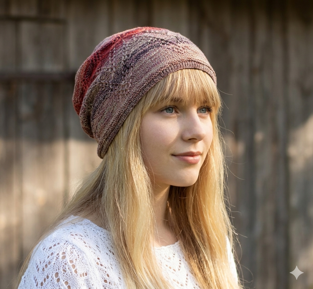 Striped Cotton Knit Beanie: Lightweight Spring Hat