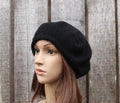 Cozy Wool Beret: Handmade Knit Women Hat - Slouchy French Style