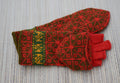 Knit Wool Convertible Gloves: Latvian Mittens with Hood - Size M