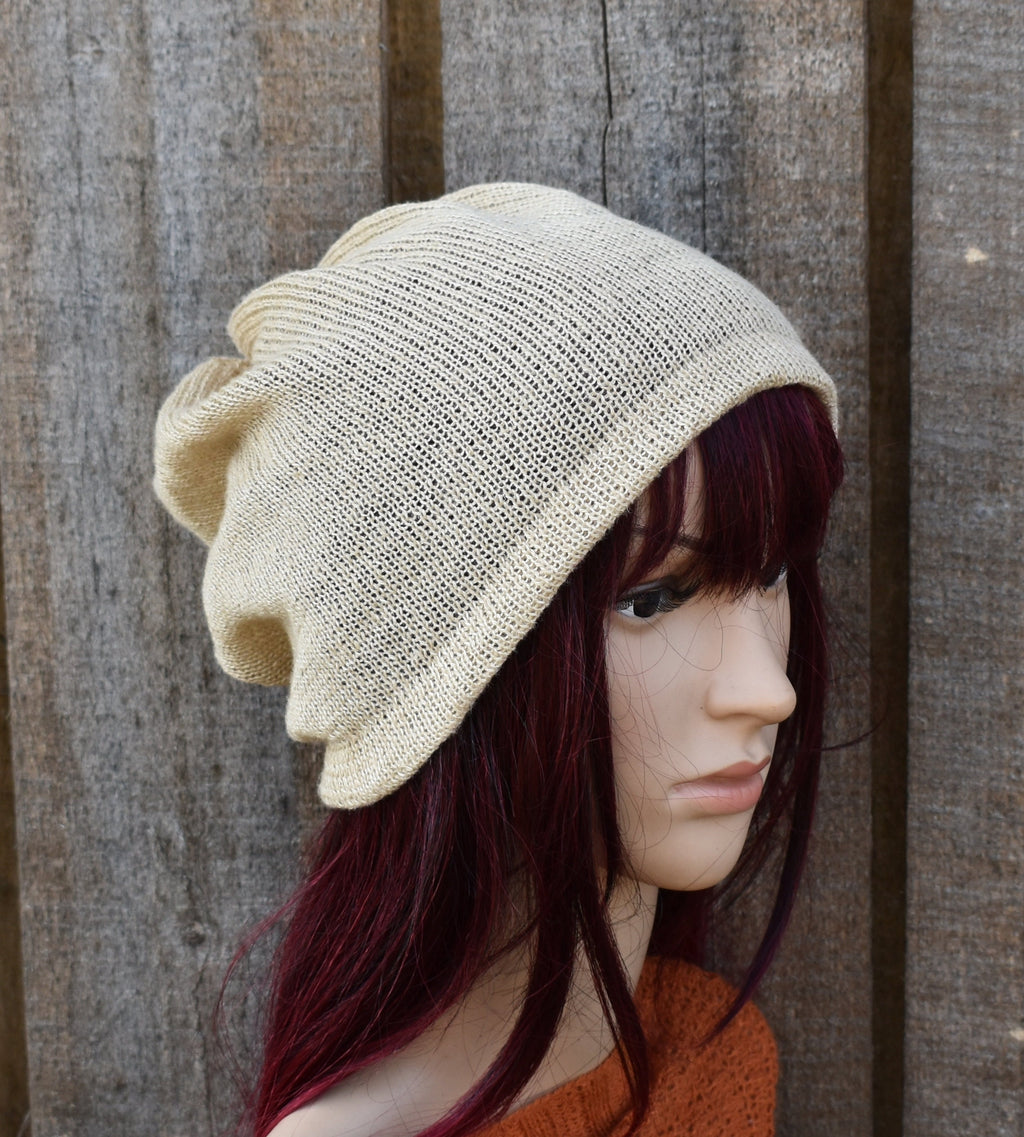 Knitted thin linen summer hat, breathable casual hat