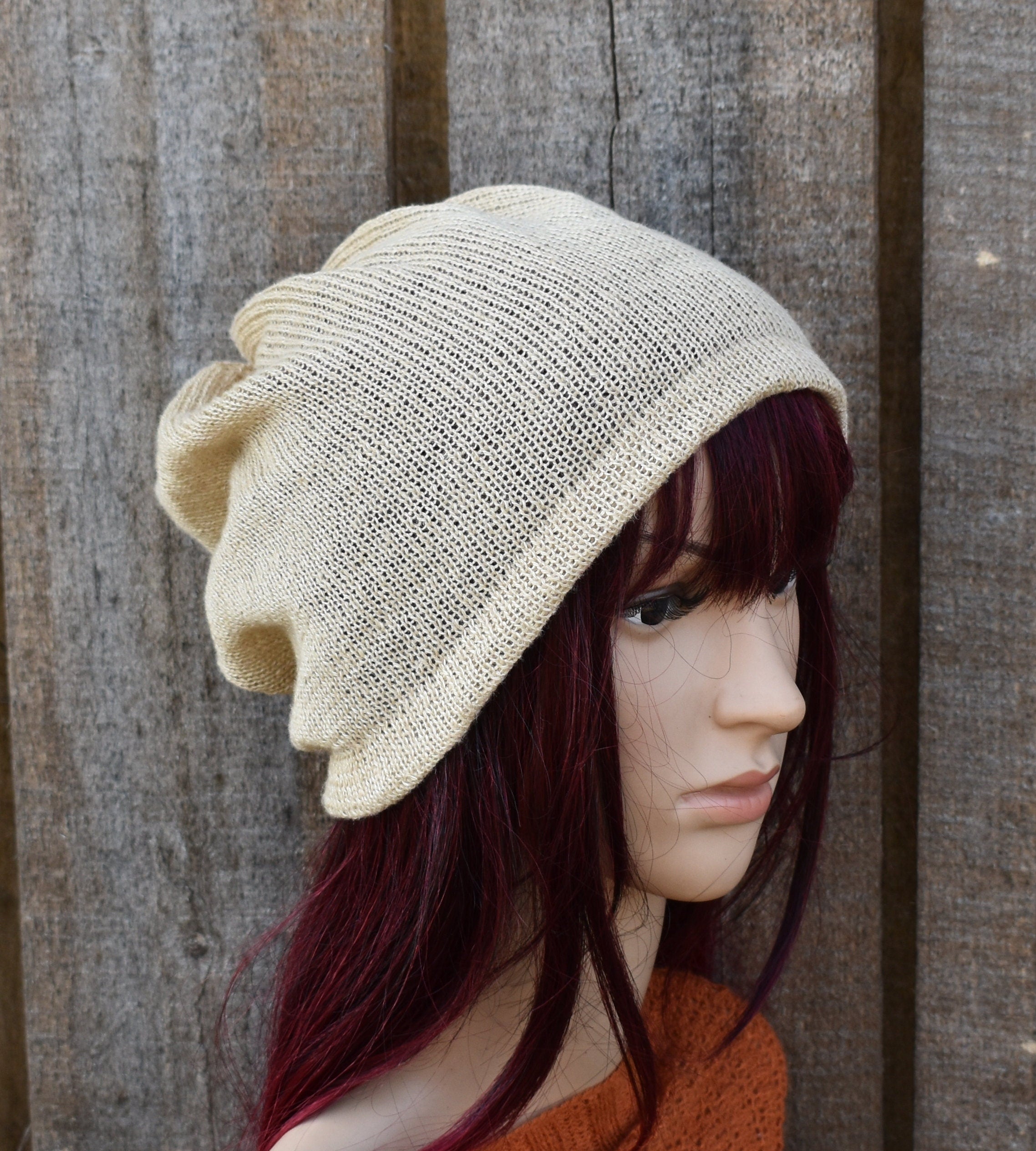 Knitted thin linen summer hat, breathable casual hat