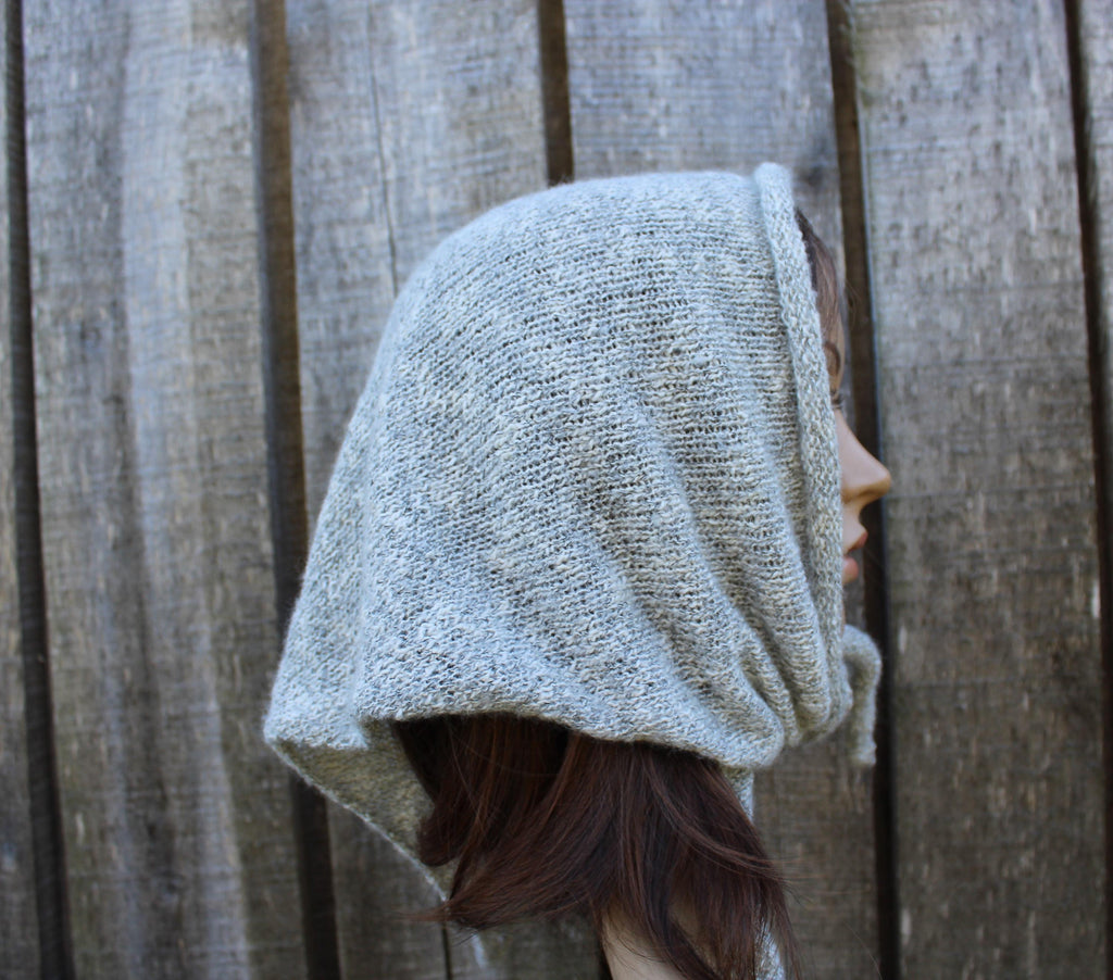 Luxurious Merino Wool Knit Kerchief / Headscarf