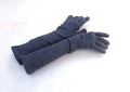 Knitted Long Wool Blend Gloves: Gray Arm Warmers