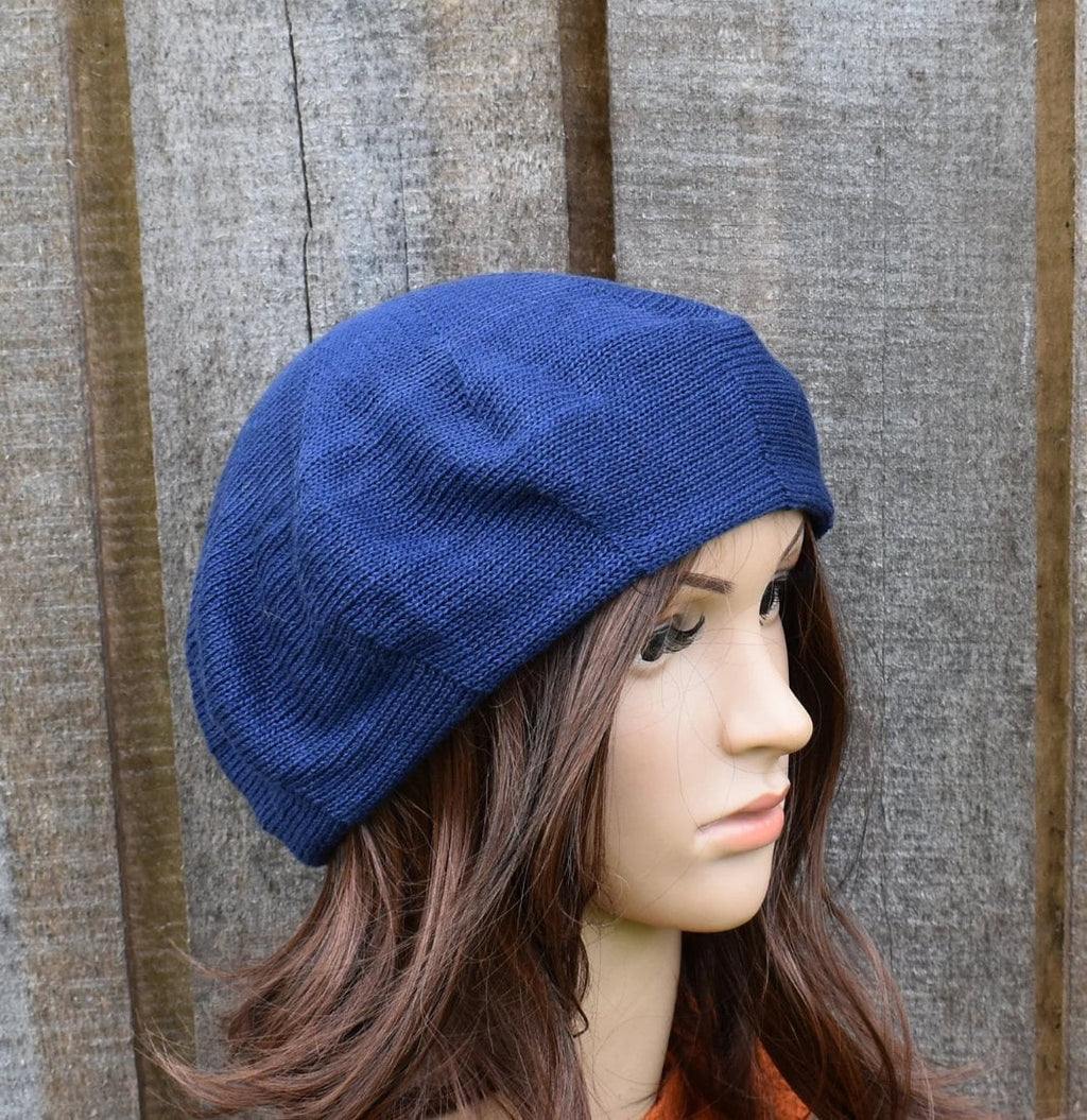 Plaid Cotton French Beret: Lightweight Breathable Knit Hat