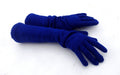 Pair of blue gloves on a white background