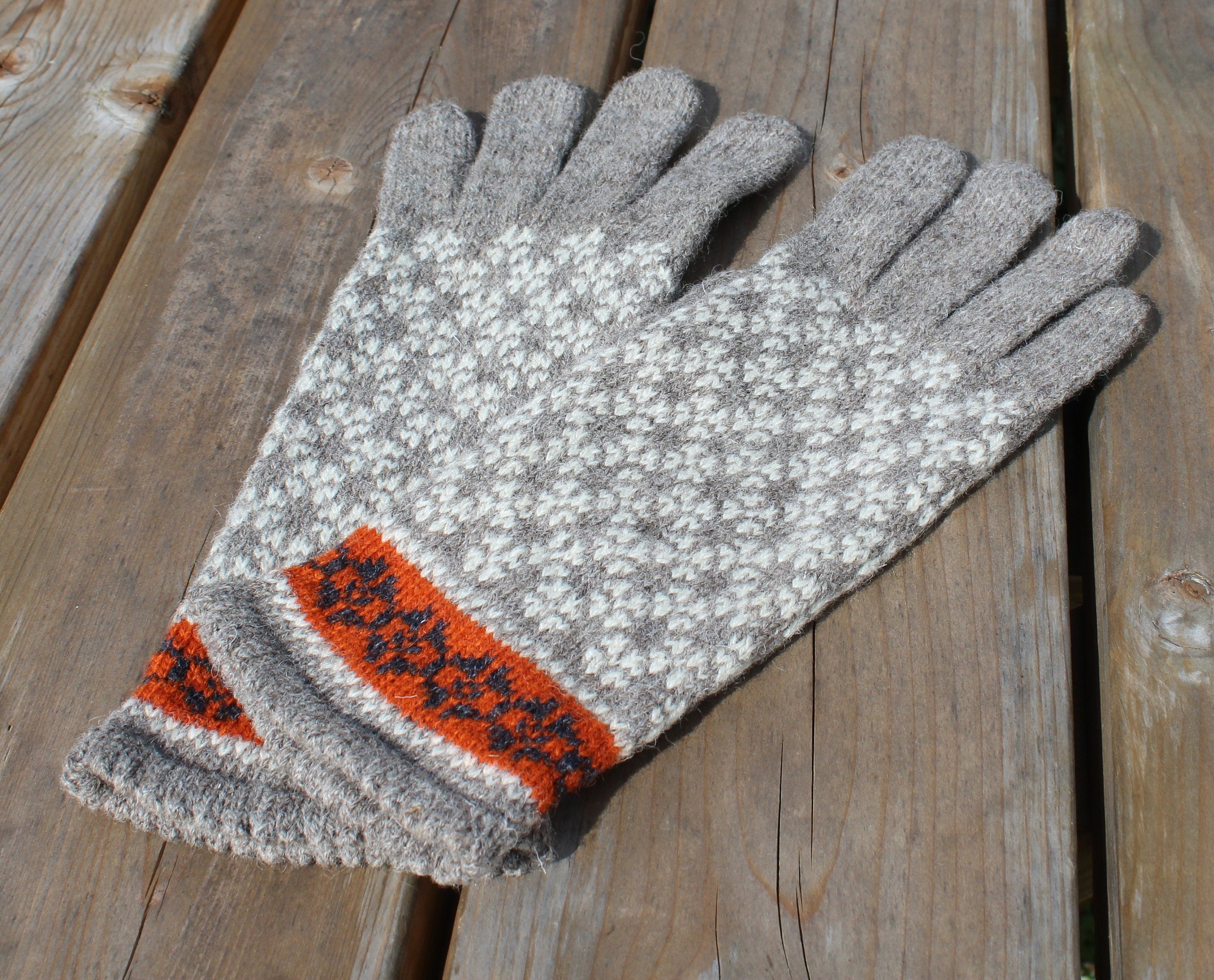 Hand-Knitted 100% Wool Latvian Gloves – Eco-Friendly Winter Mittens