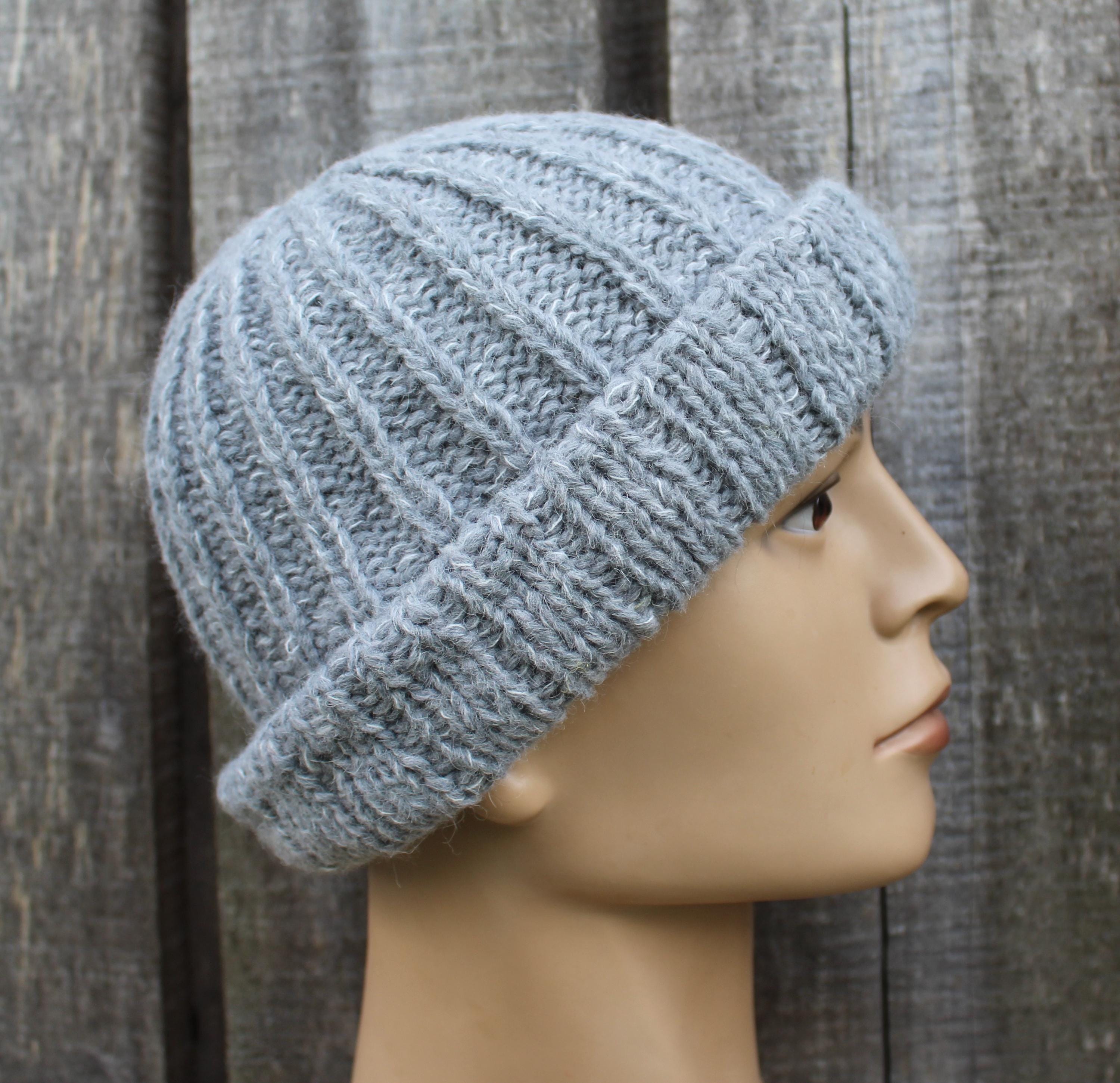Soft Knit Alpaca Hat – Unisex Ribbed Beanie for Autumn & Winter