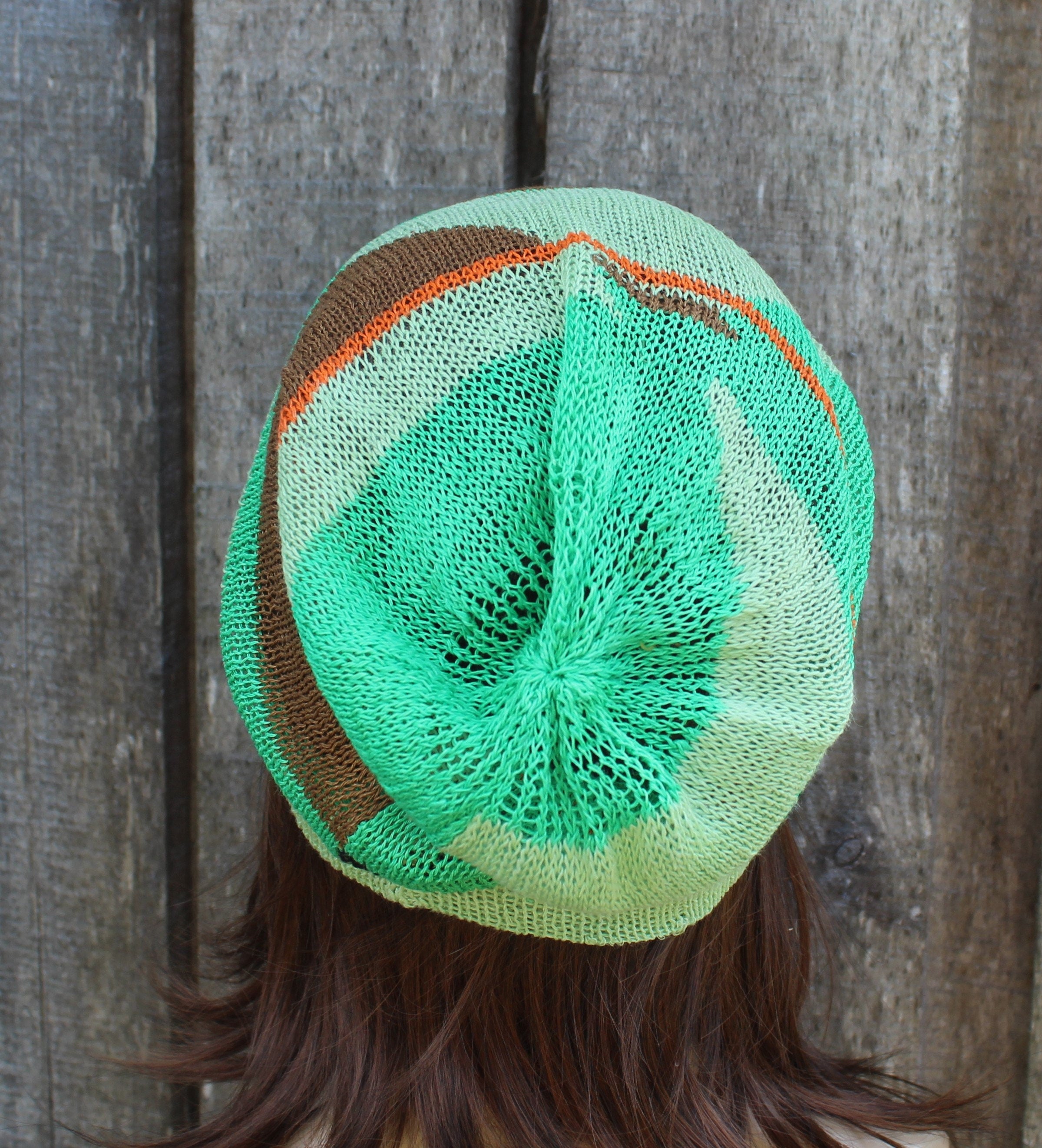 knitted colorful linen summer hat, breathable thin beanie, multicolor cap