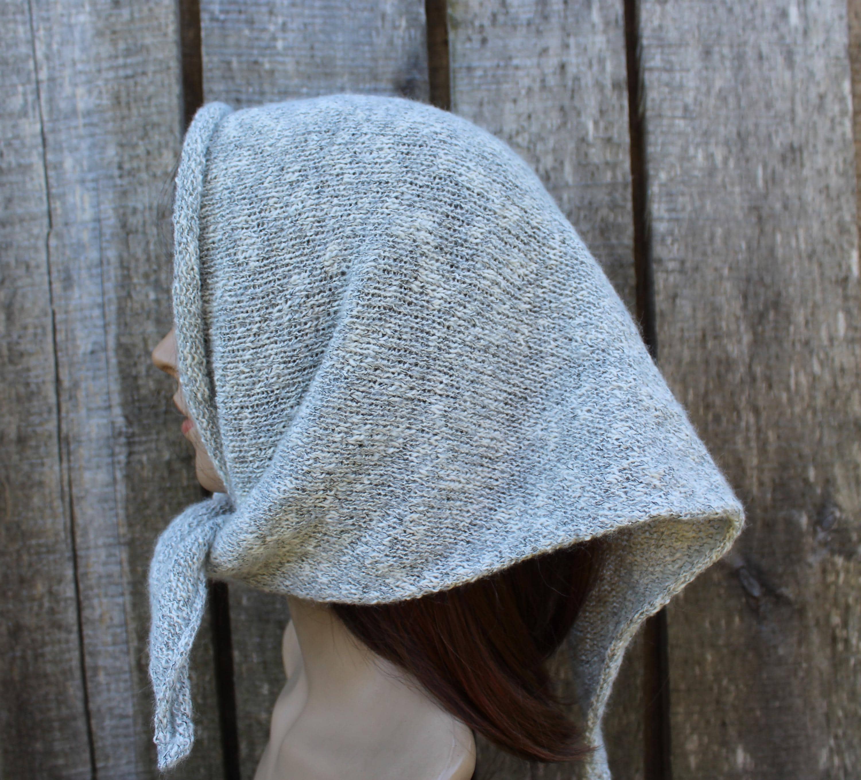 Luxurious Merino Wool Knit Kerchief / Headscarf