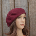 Plaid Cotton French Beret: Lightweight Breathable Knit Hat