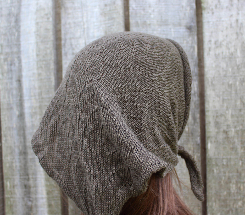 knit khaky cotton wool Kerchief / Headscarf