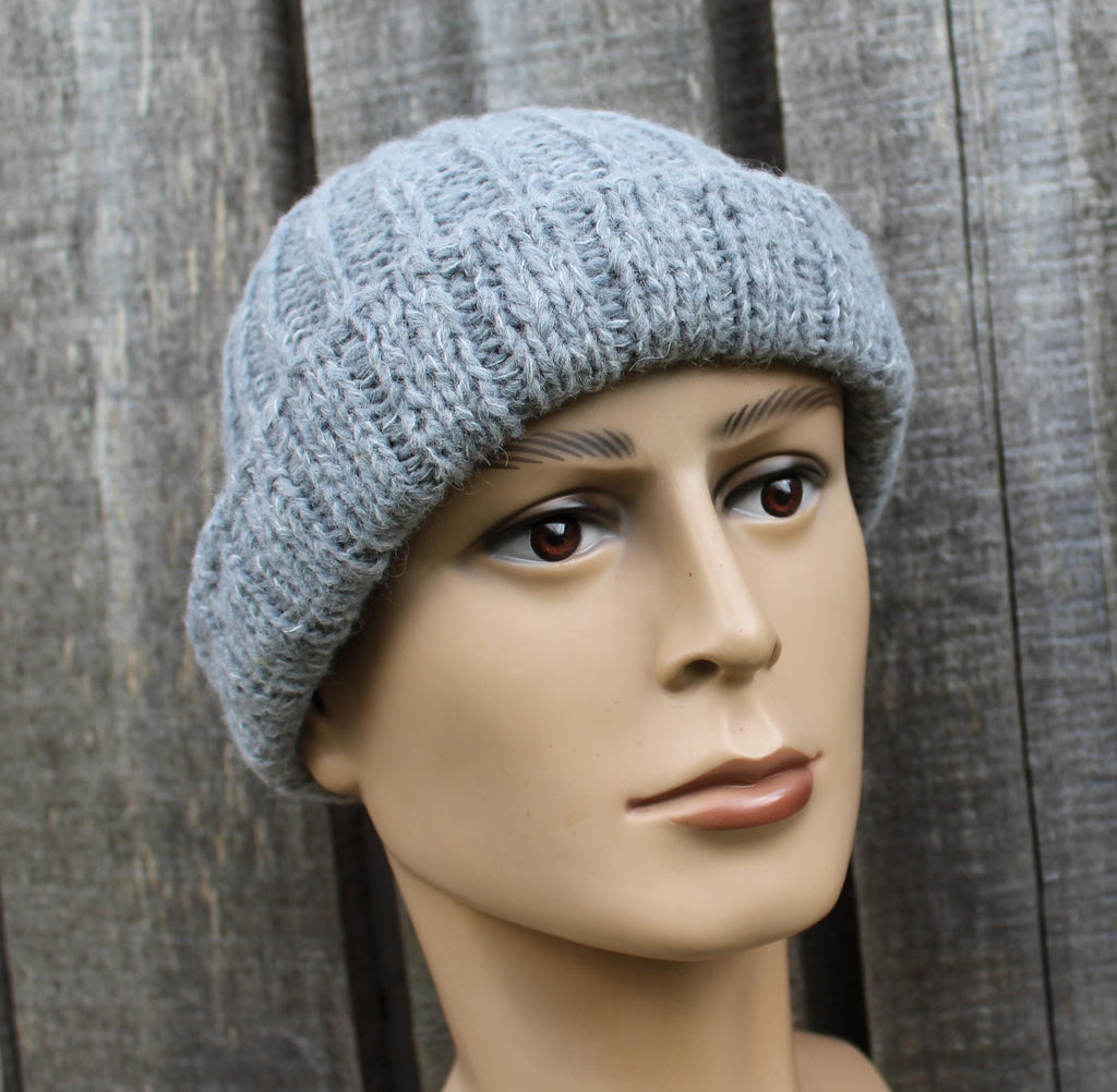Soft Knit Alpaca Hat – Unisex Ribbed Beanie for Autumn & Winter