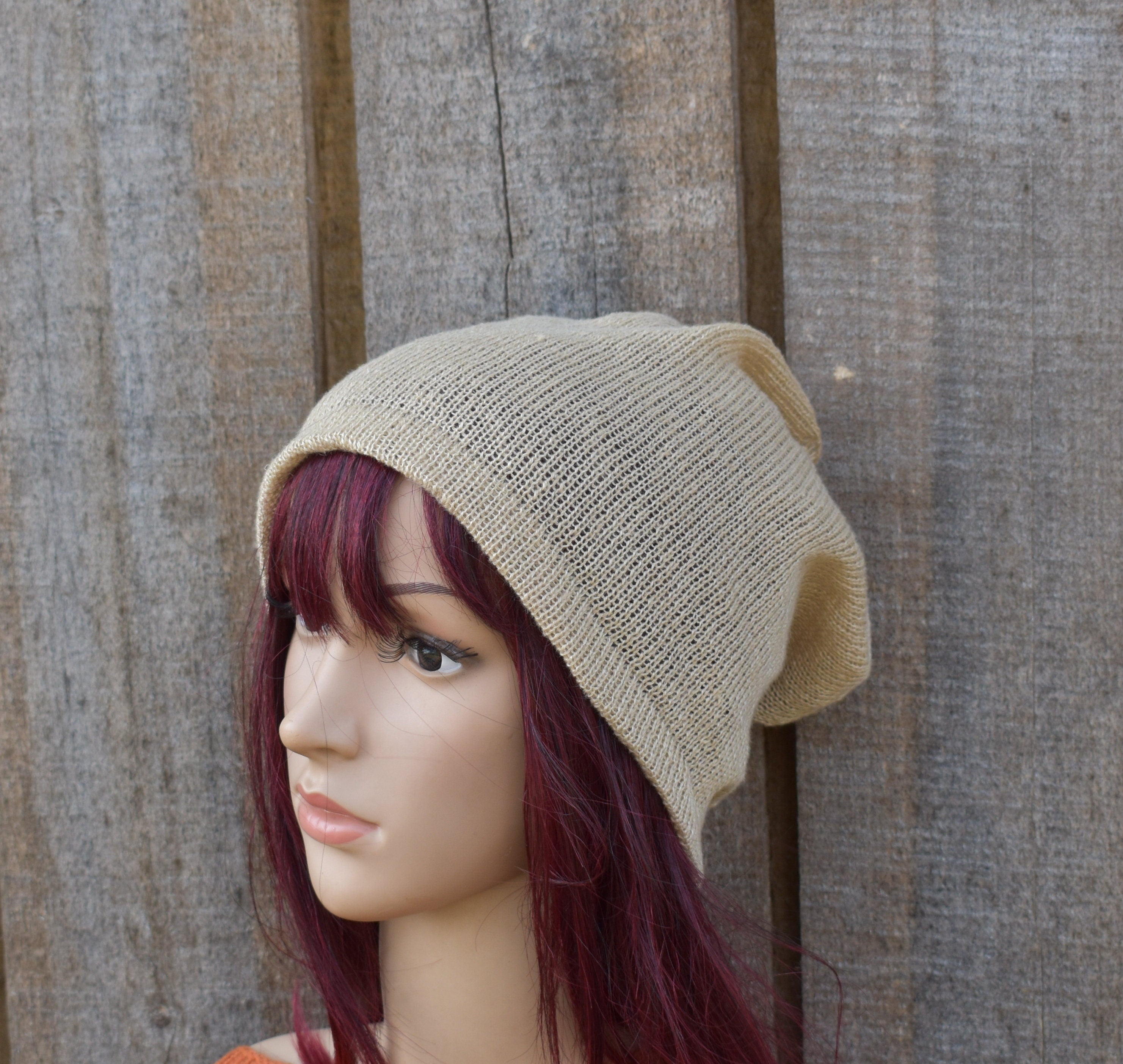 Knitted thin linen summer hat, breathable casual hat
