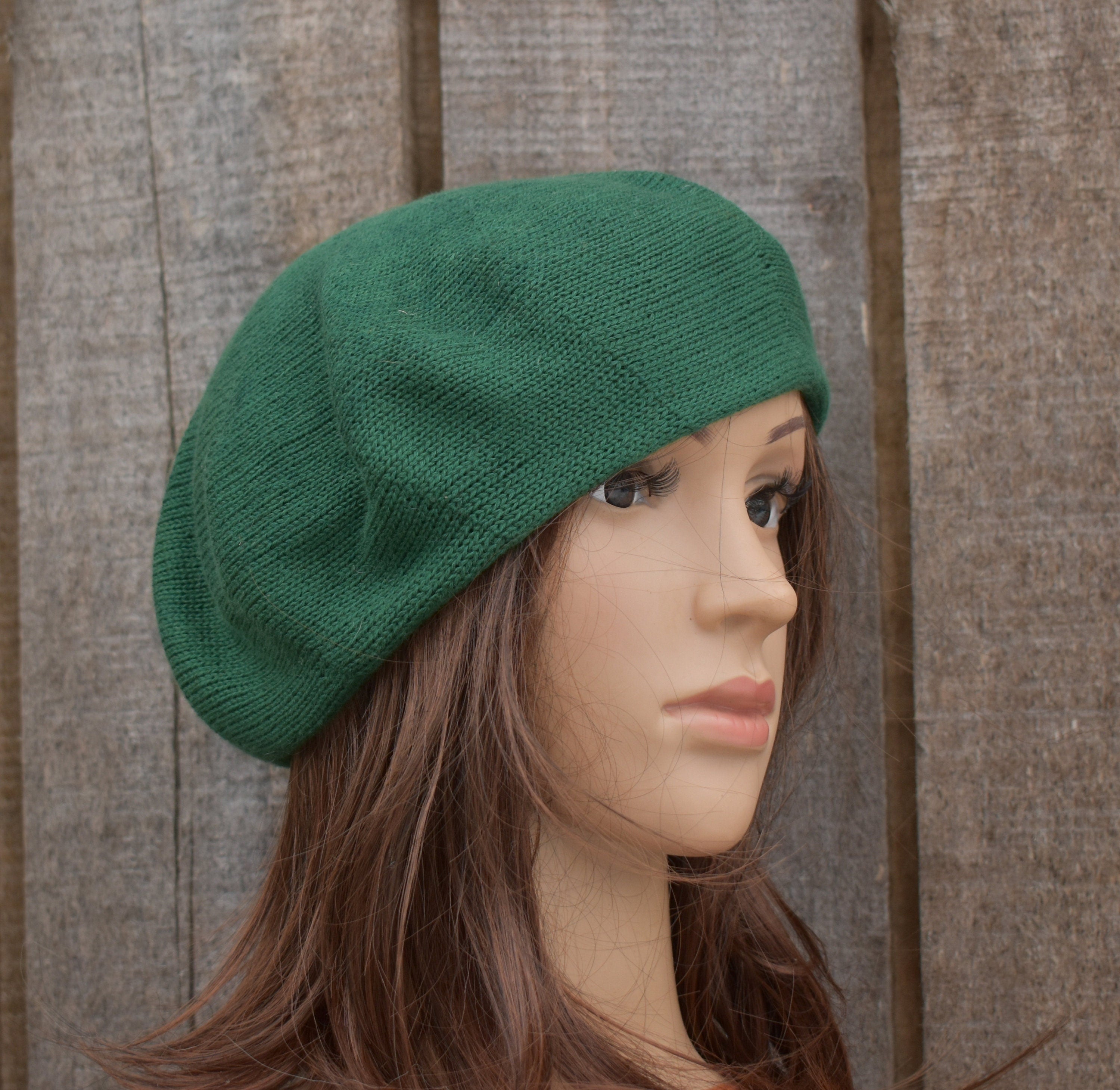 Plaid Cotton French Beret: Lightweight Breathable Knit Hat
