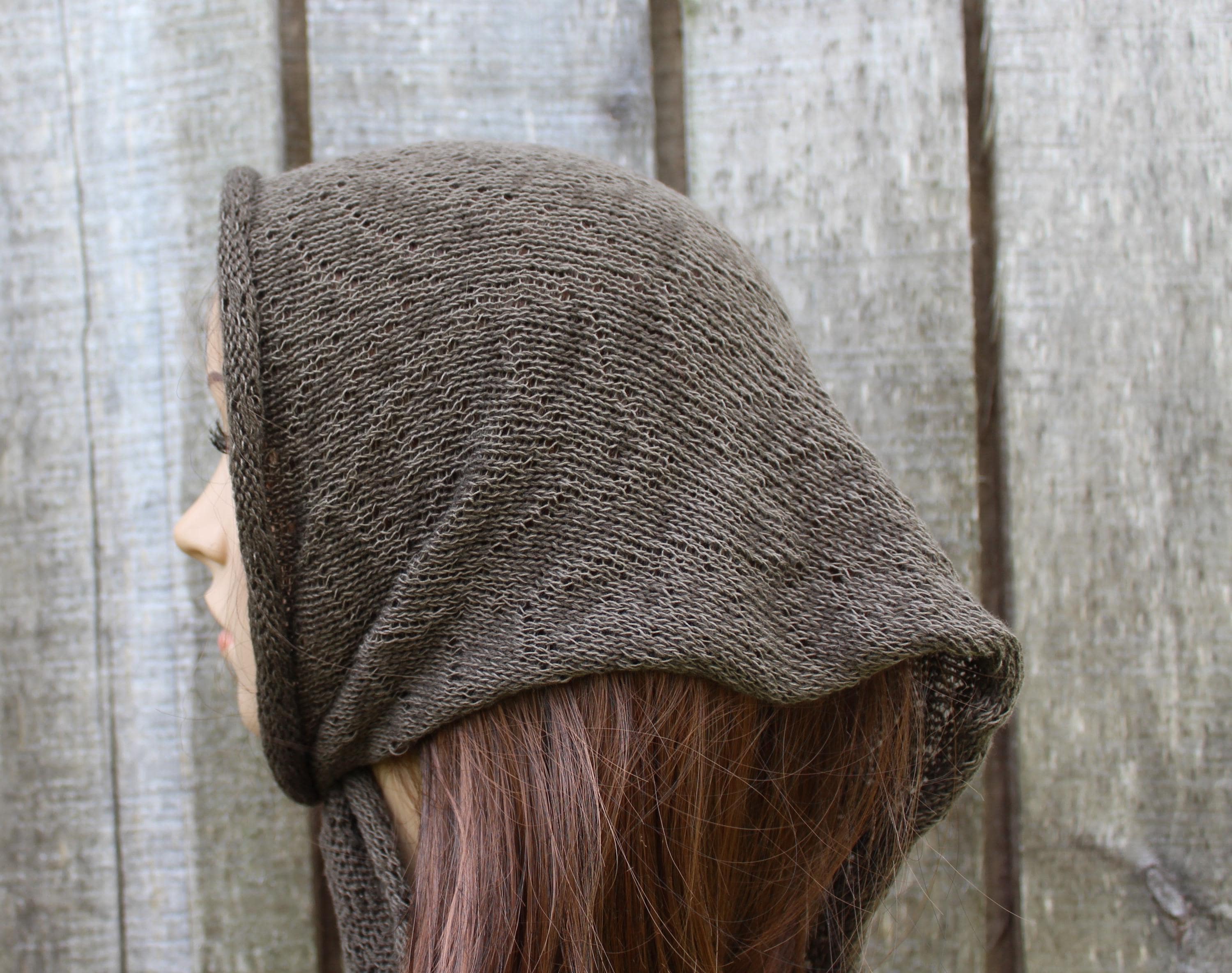 knit khaky cotton wool Kerchief / Headscarf