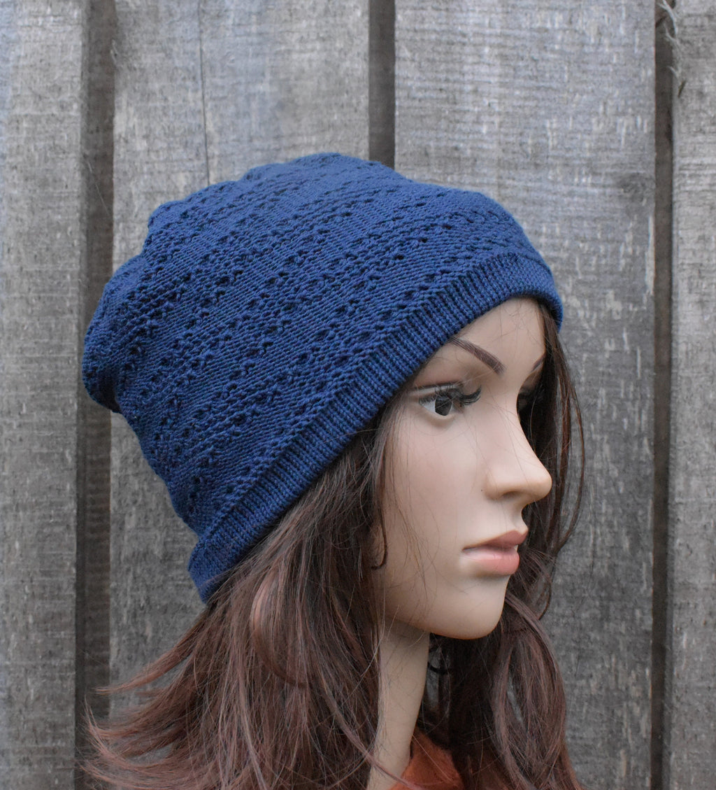 Knitted Cotton Summer Hat: Women's Beanie, Machine Washable