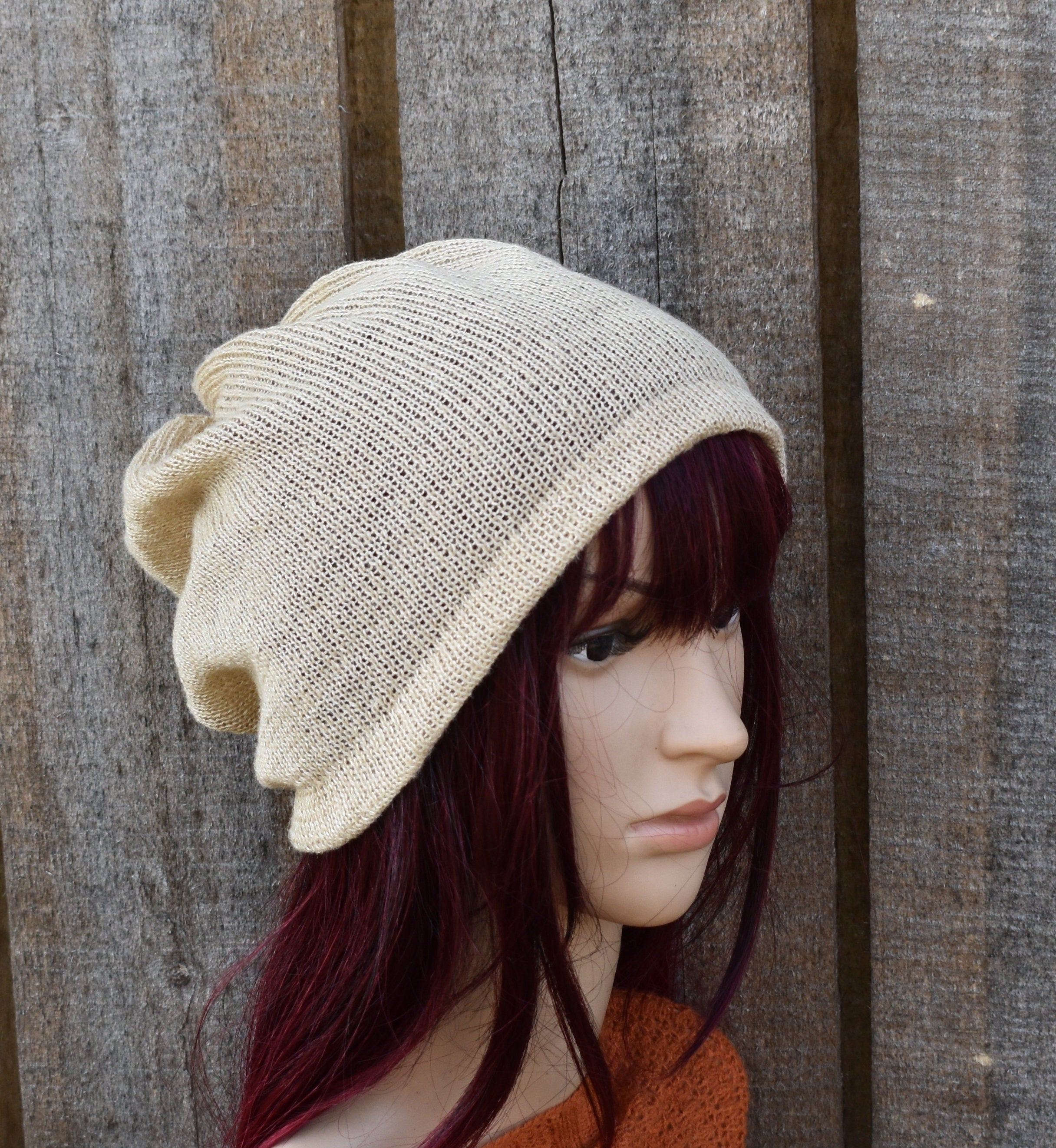 Knitted thin linen summer hat, breathable casual hat