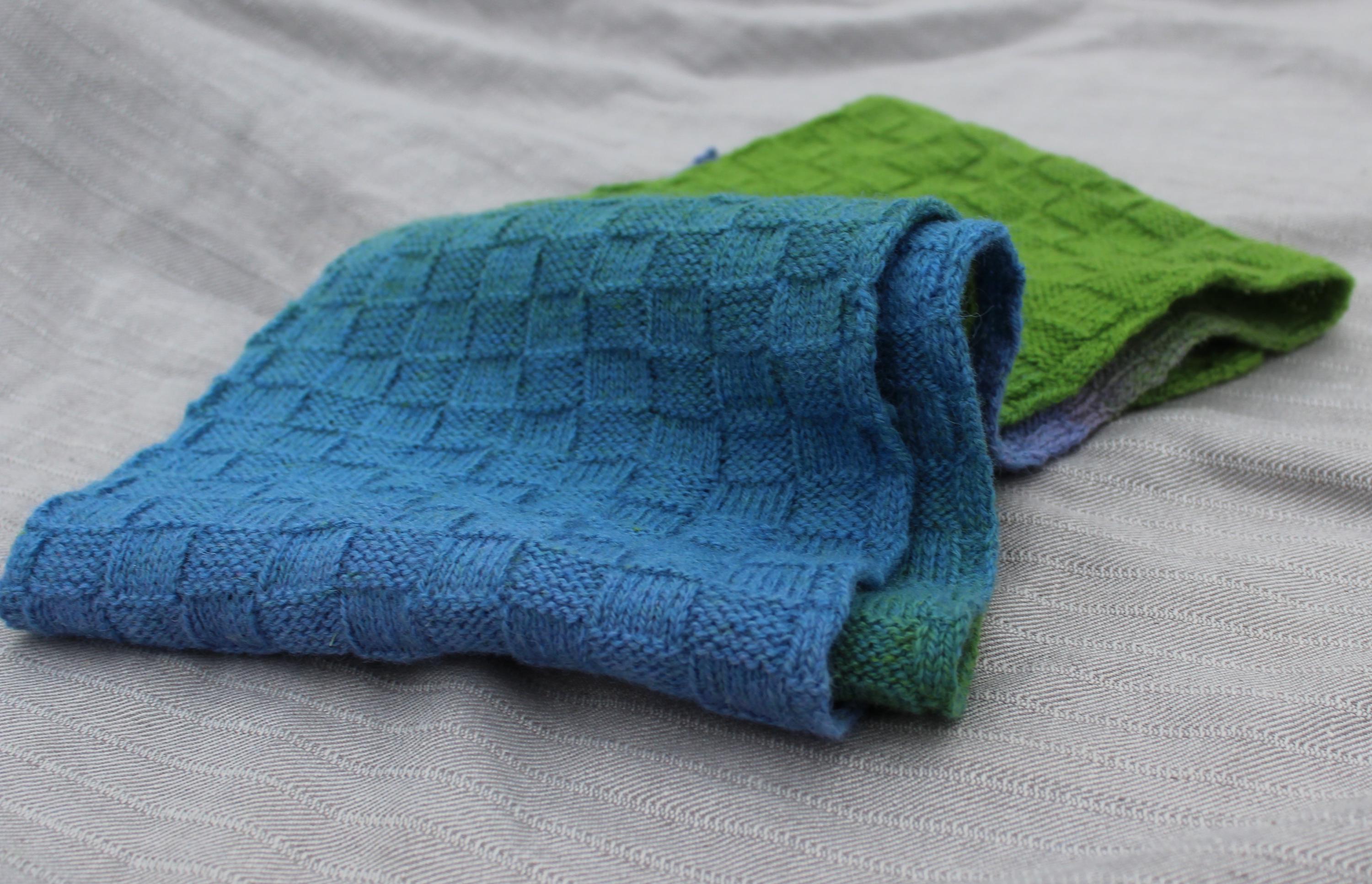 Hand-knitted Colorful Wool Scarf/Shawl
